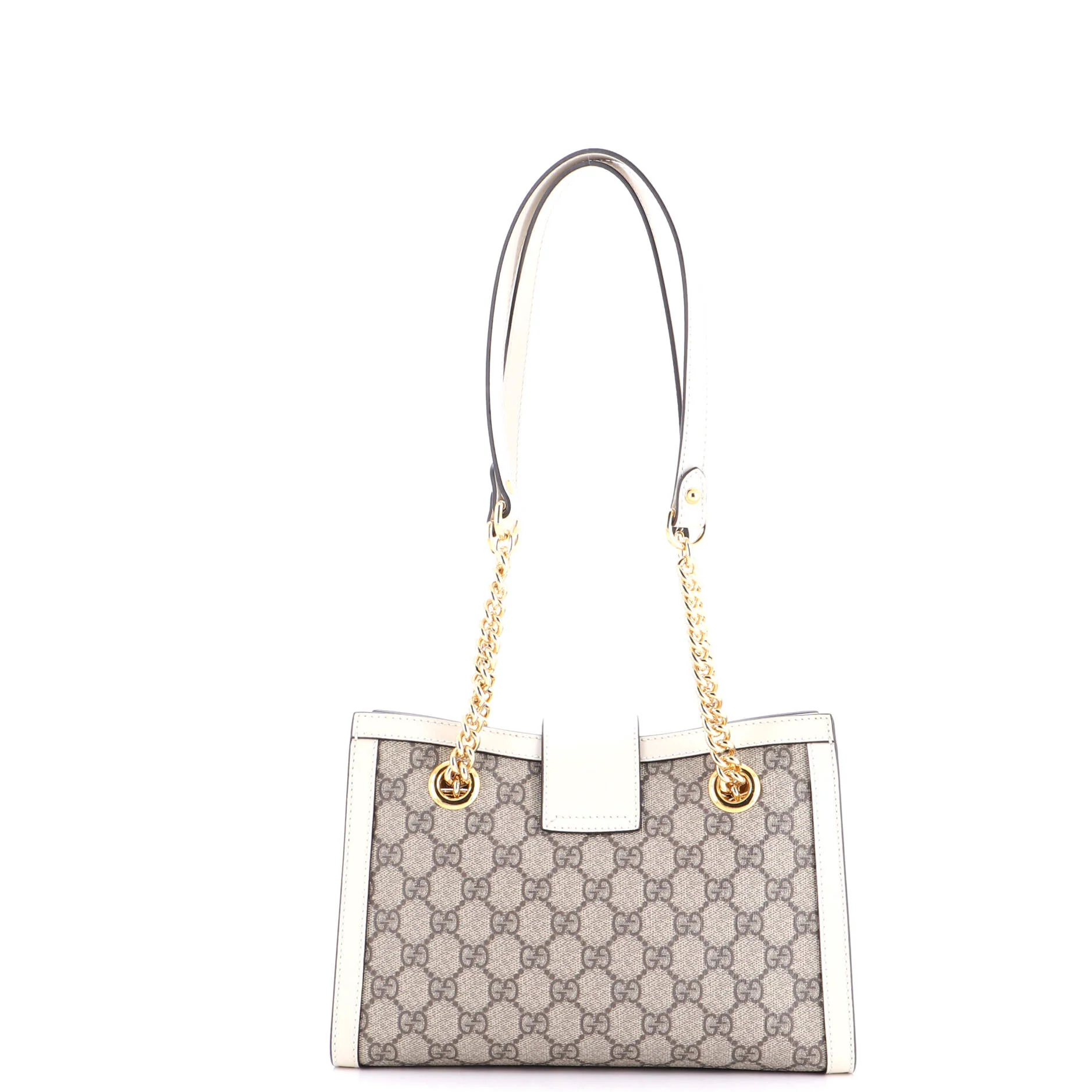 Padlock Chain Tote GG Coated Canvas with Leather Small - Image 3