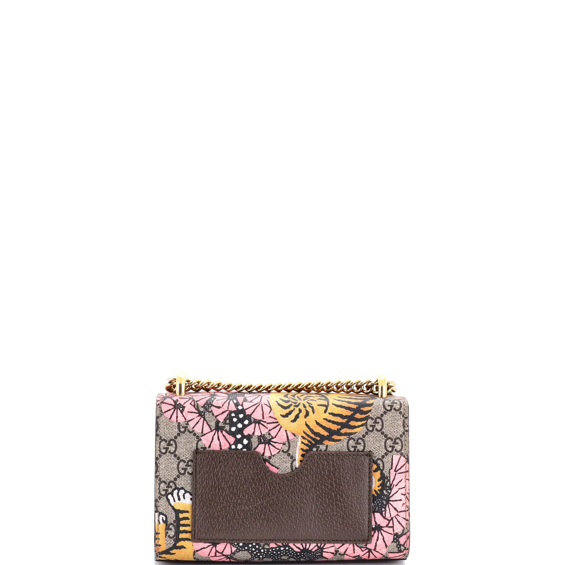 Padlock Shoulder Bag Bengal Print GG Coated Canvas Small - Image 3