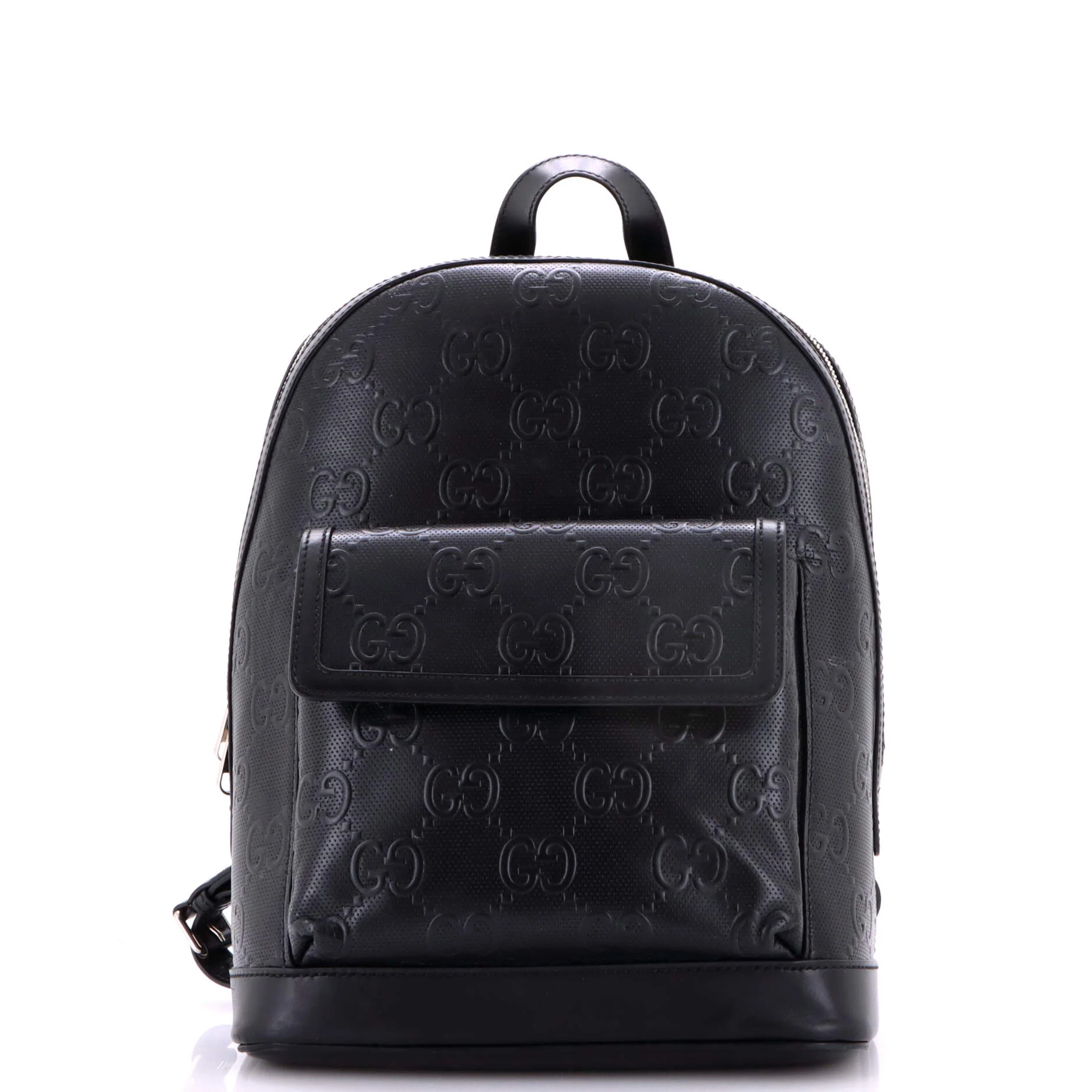 Pocket Backpack GG Embossed Perforated Leather Large
