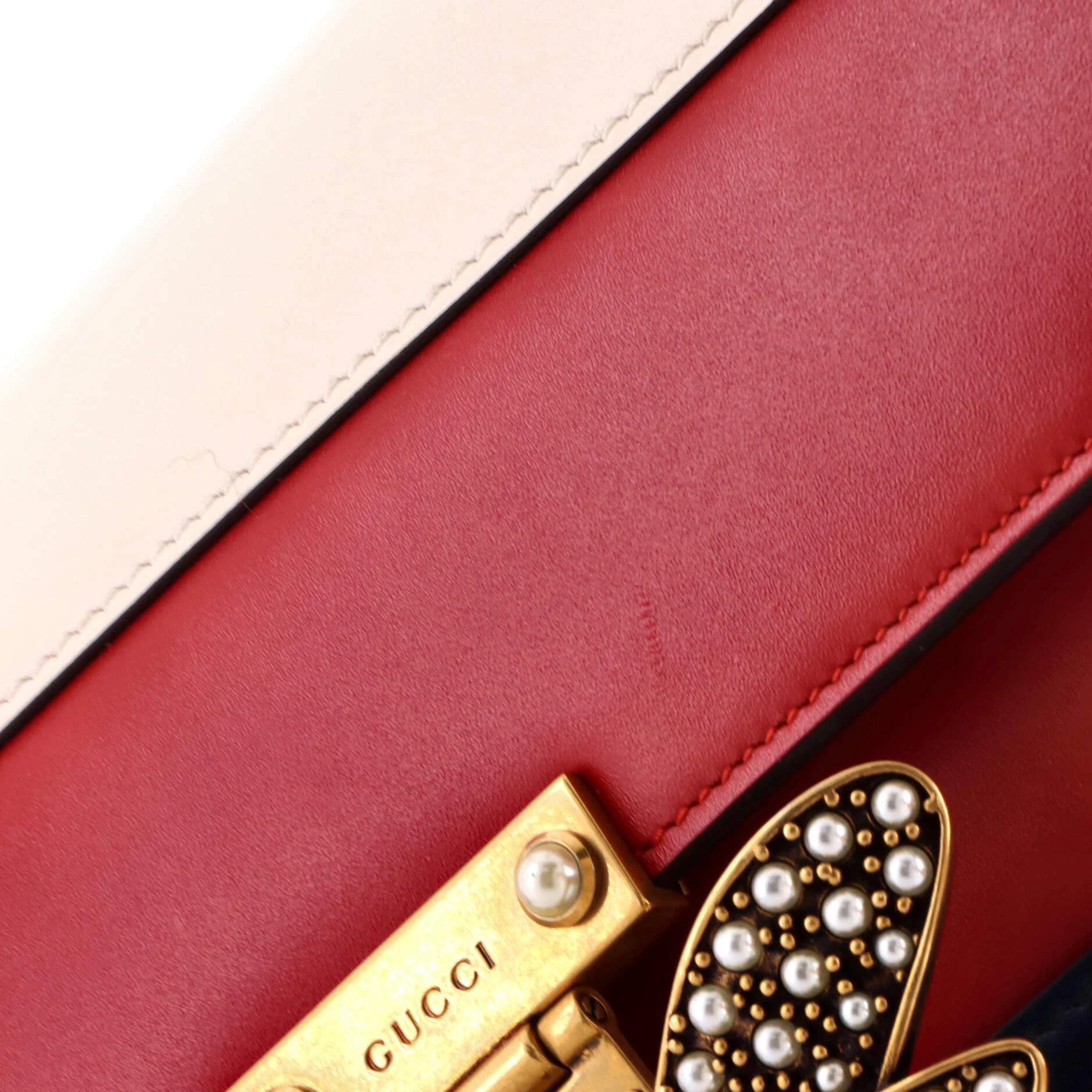 Queen Margaret Top Handle Bag Colorblock Leather Small - Image 6