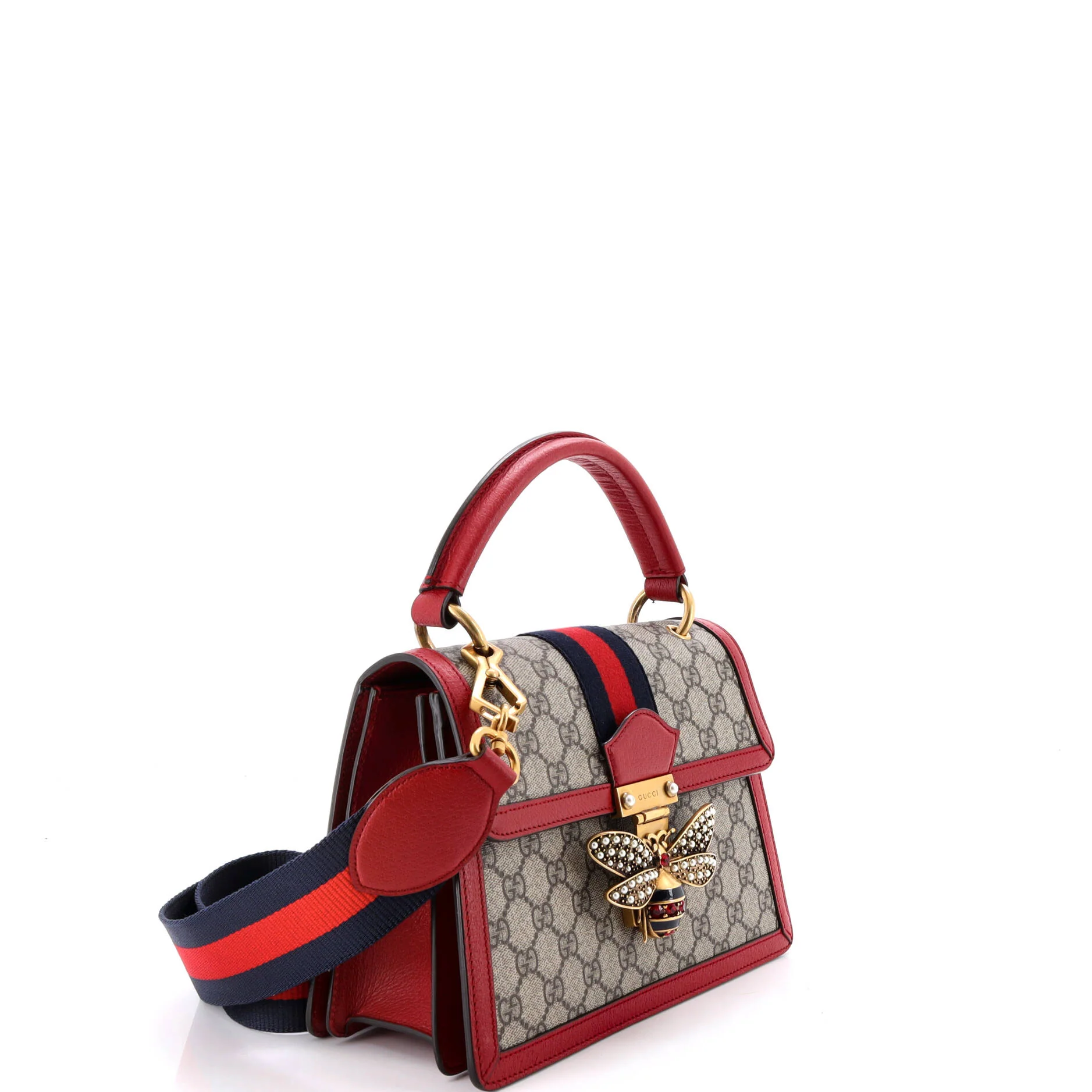 Queen Margaret Top Handle Bag GG Coated Canvas with Leather Small - Image 2