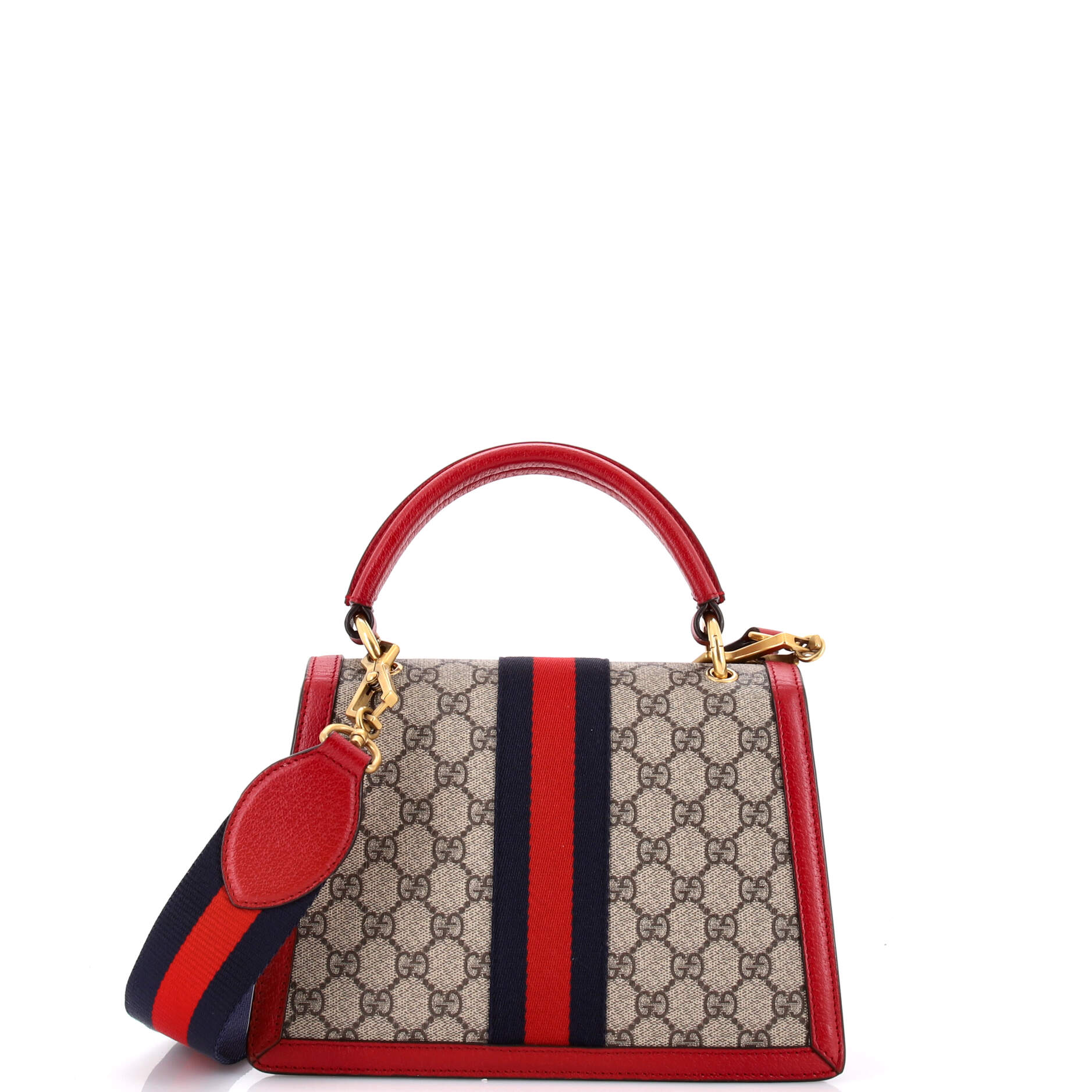 Queen Margaret Top Handle Bag GG Coated Canvas with Leather Small - Image 3