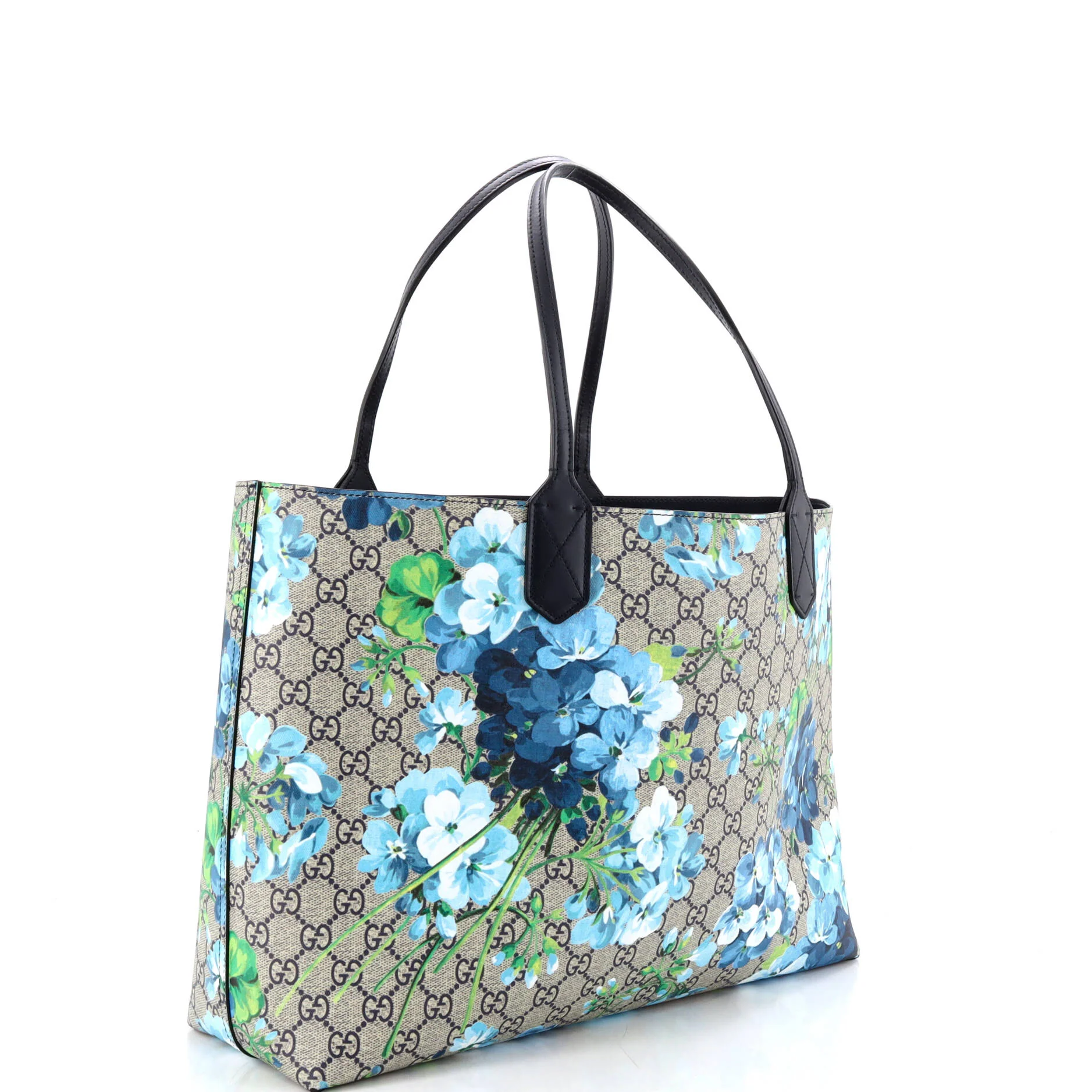 Reversible Tote Blooms GG Print Leather Medium - Image 2