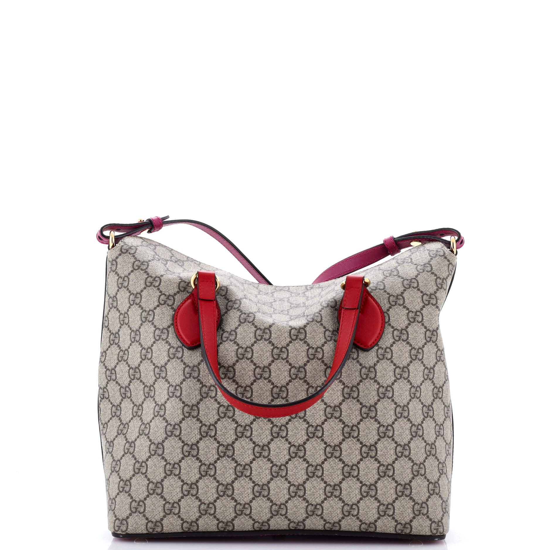 Signature Fold Over Tote GG Coated Canvas with Leather Medium - Image 3