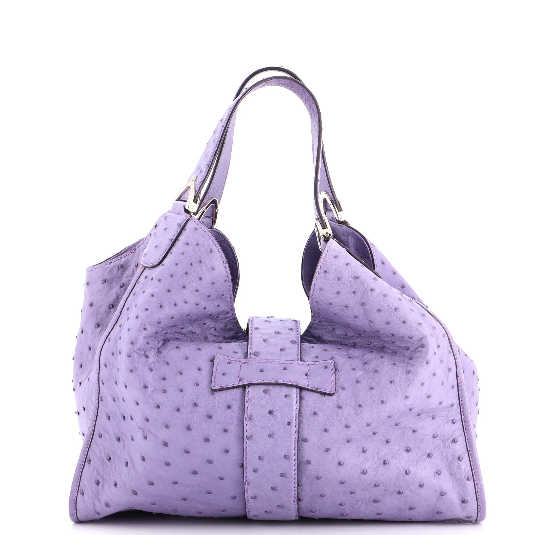 Soft Stirrup Tote Ostrich Medium - Image 3