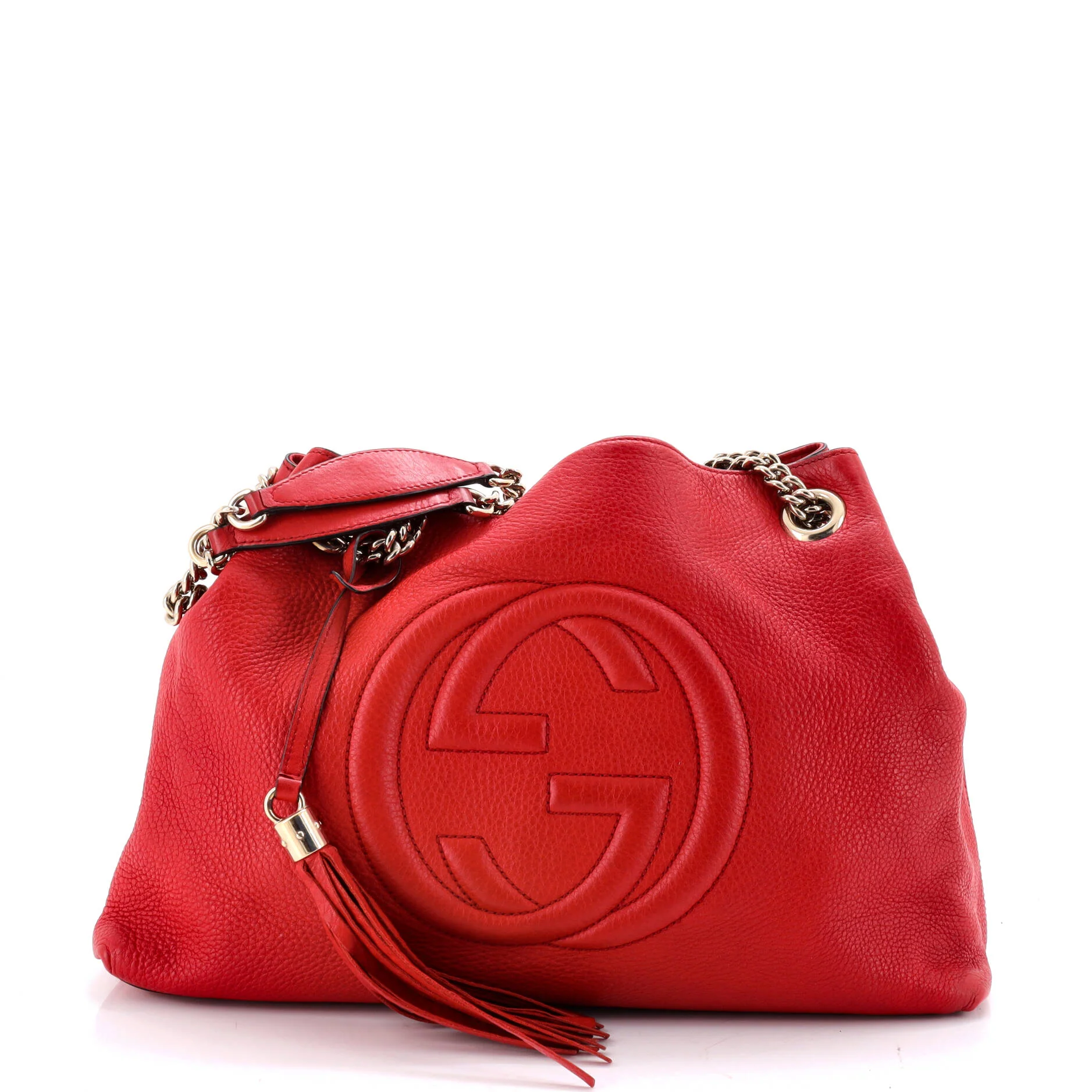 Soho Chain Strap Shoulder Bag Leather Medium