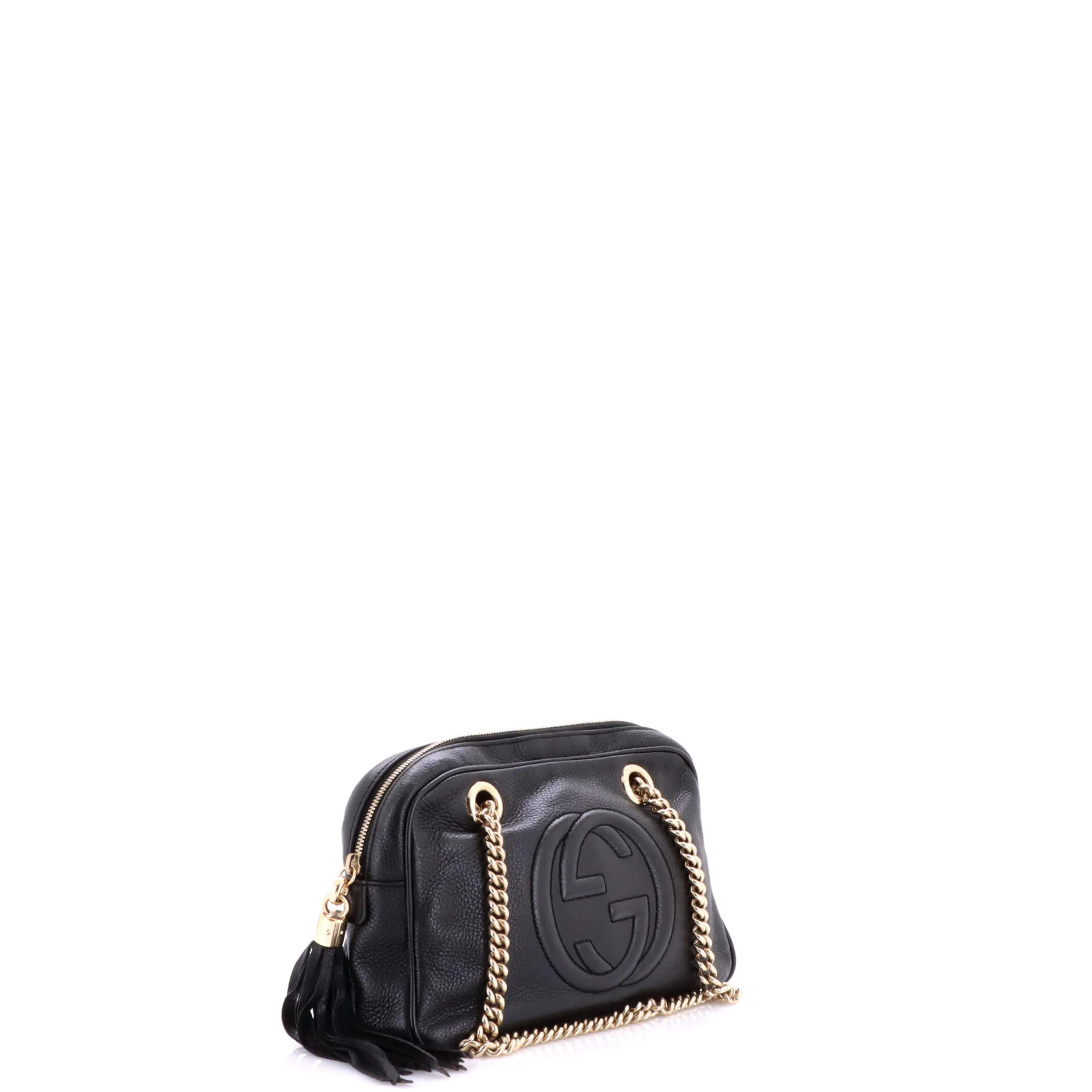 Soho Chain Zip Shoulder Bag Leather Small - Image 2