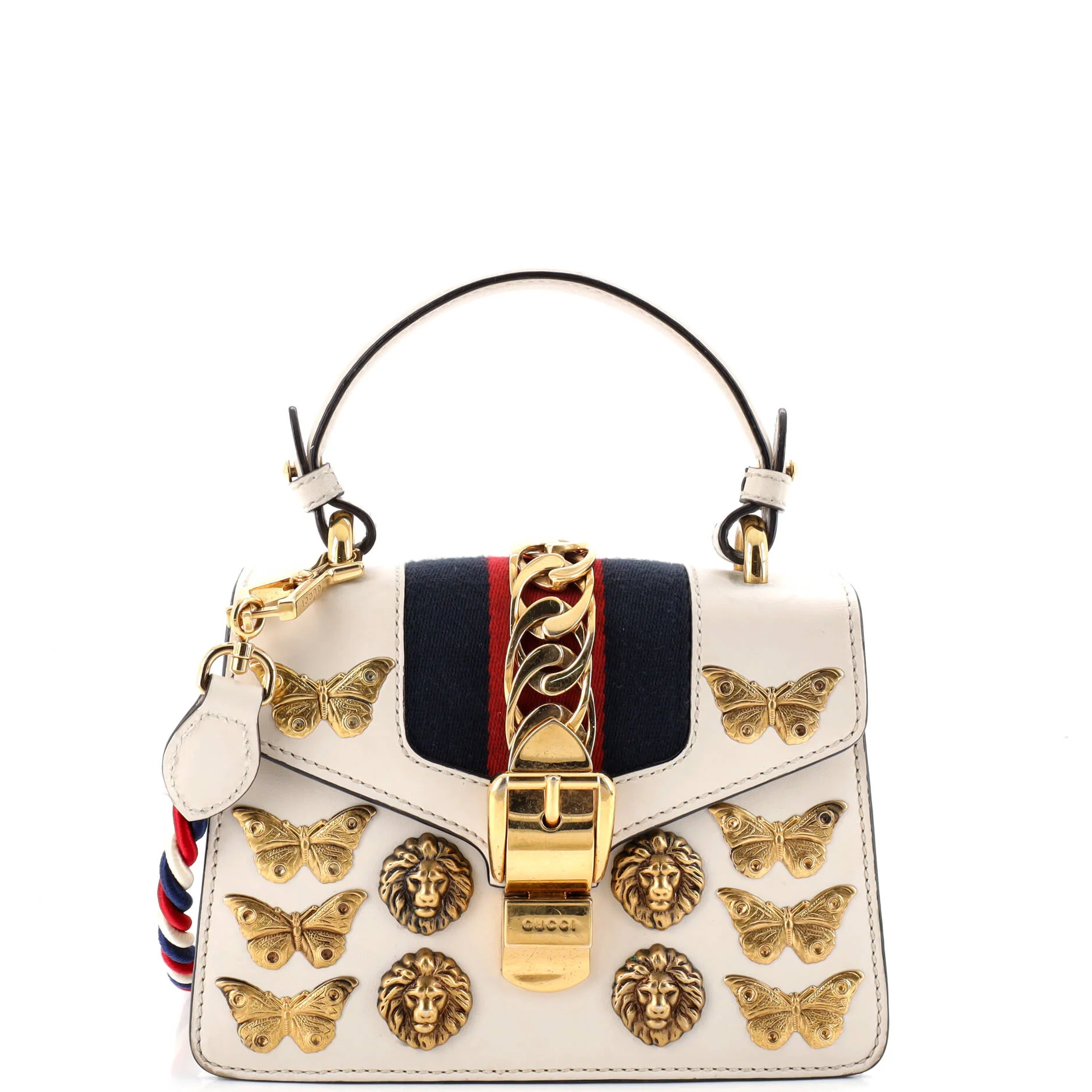 Sylvie Top Handle Bag Embellished Leather Mini