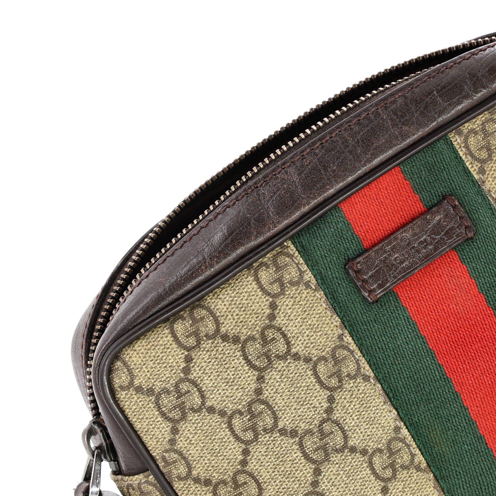 Vintage Web Camera Bag GG Coated Canvas Small - Image 6