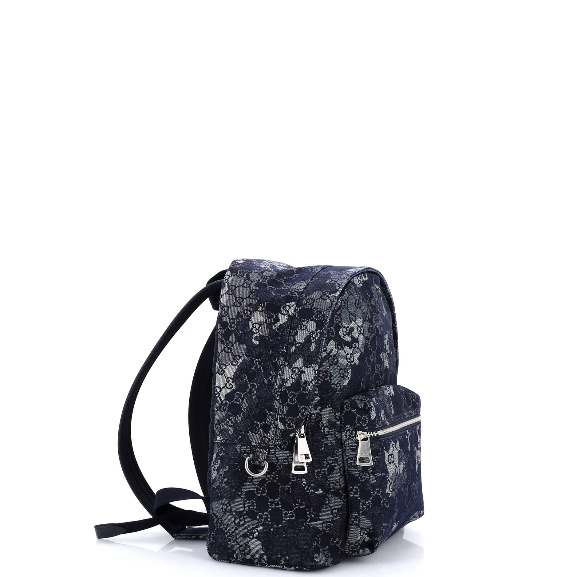 Zip Front Pocket Backpack Camouflage GG Denim - Image 2