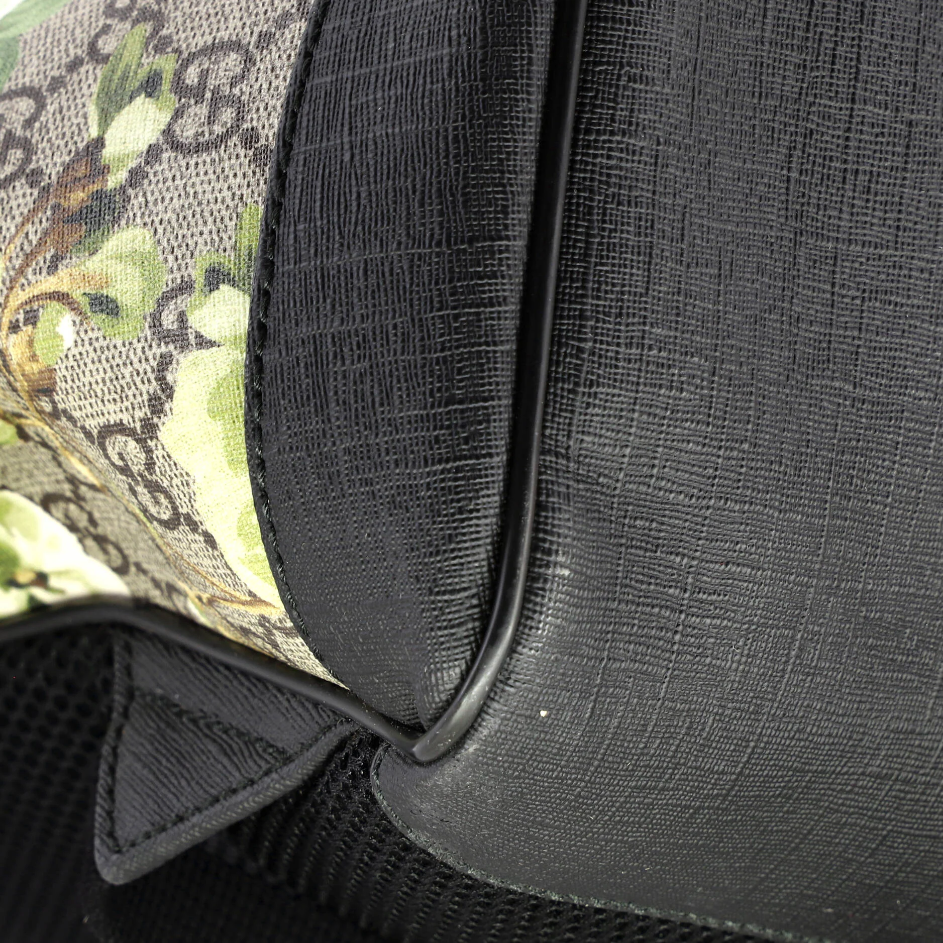 Zip Pocket Backpack Blooms Print GG Coated Canvas Medium - Image 7