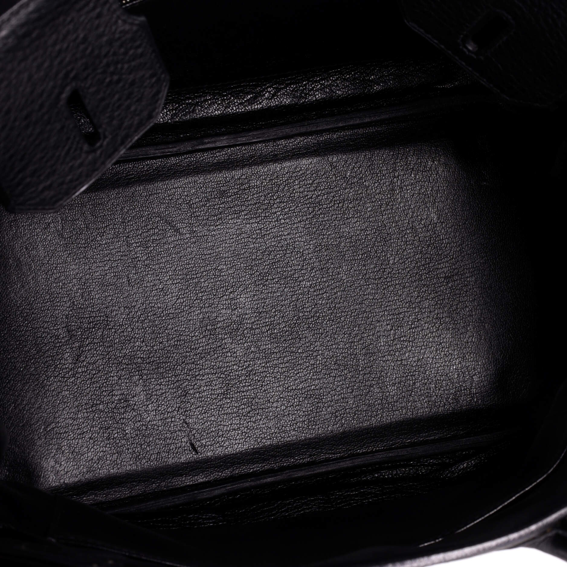 Birkin Handbag Noir Clemence with Palladium Hardware 30 - Image 7