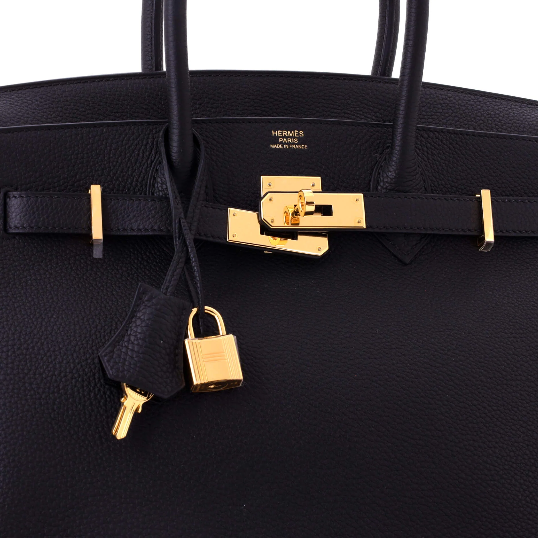 Birkin Handbag Noir Togo with Gold Hardware 30 - Image 7