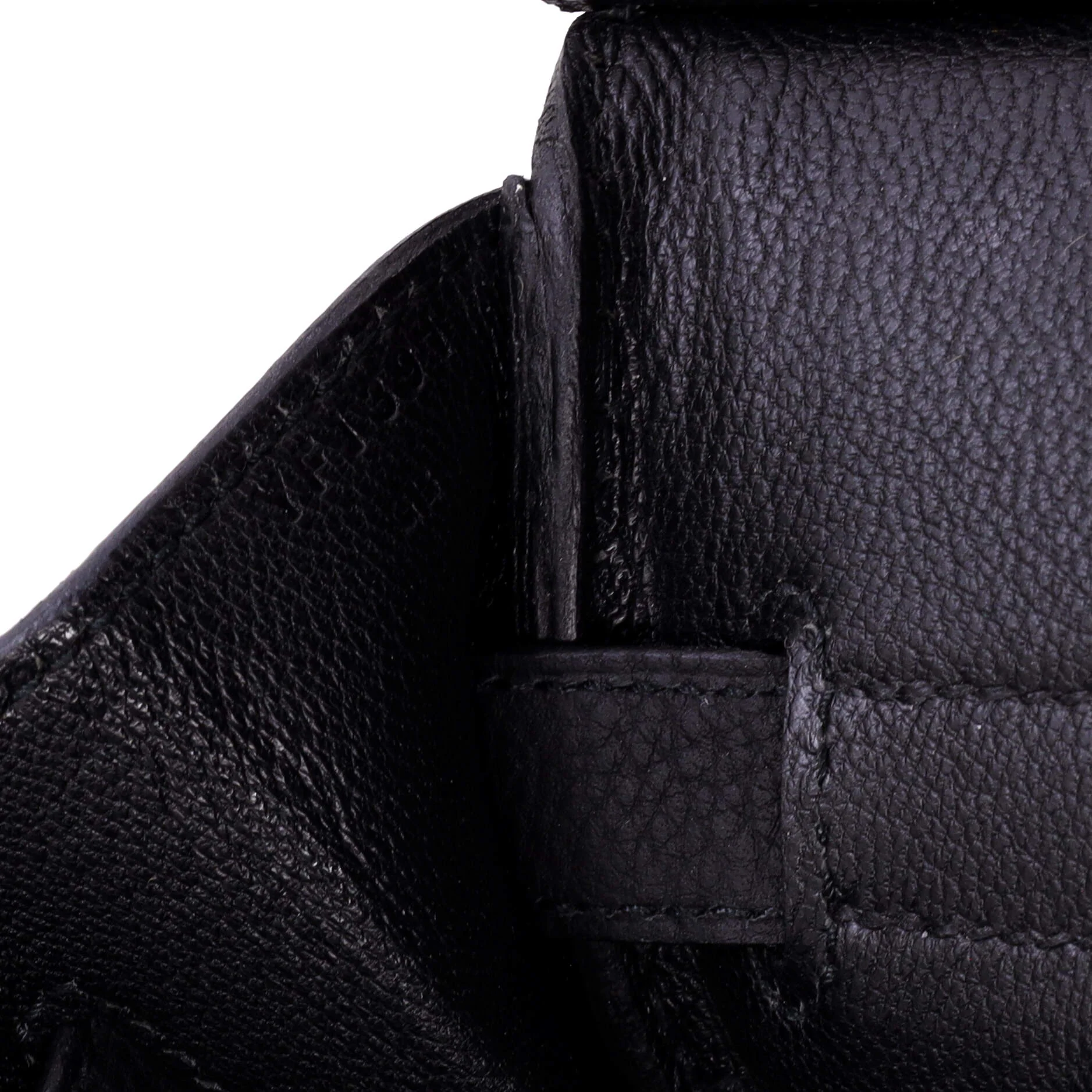 Birkin Handbag Noir Togo with Palladium Hardware 30 - Image 8