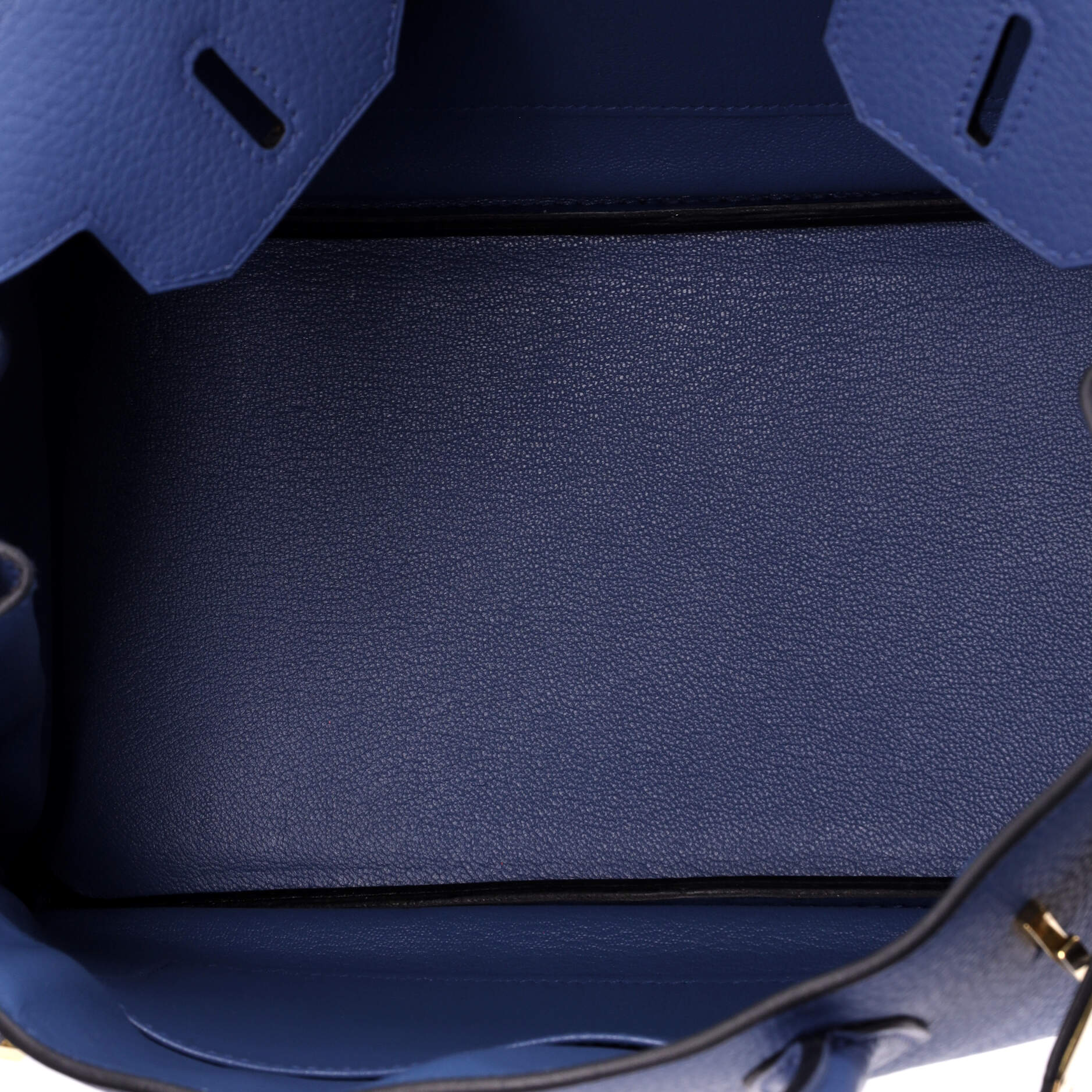 Birkin Handbag Bleu Agate Clemence with Gold Hardware 30 - Image 5