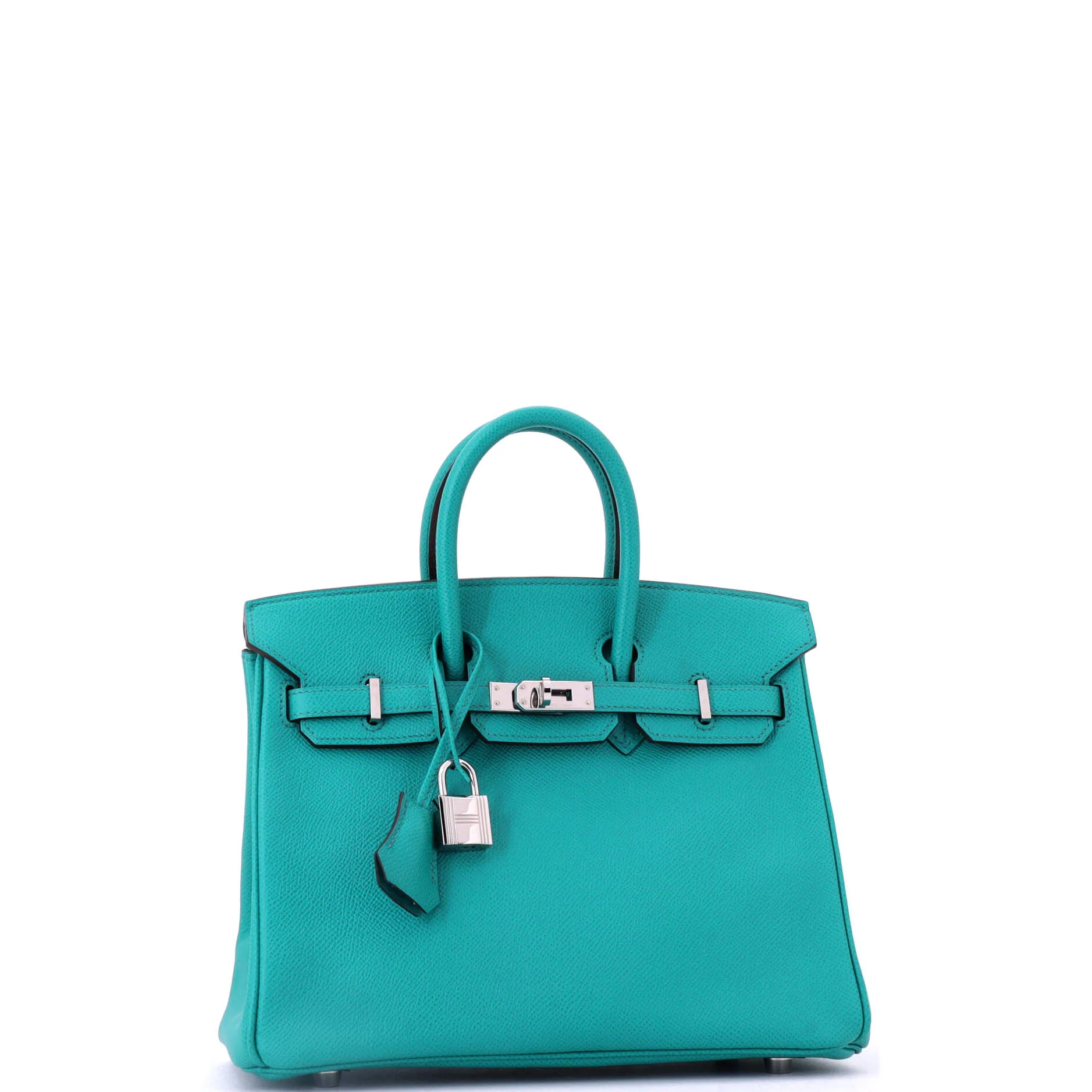 Birkin Handbag Bleu Paon Epsom with Palladium Hardware 25 - Image 2