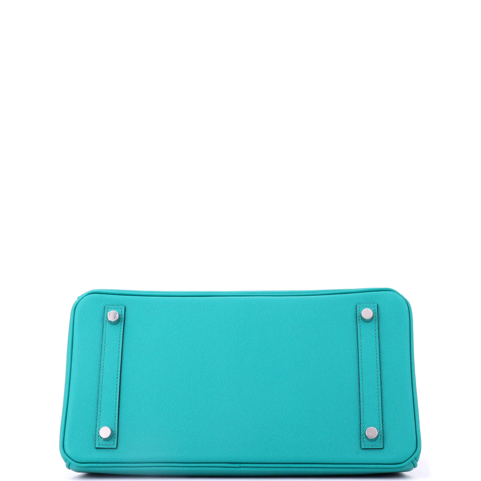 Birkin Handbag Bleu Paon Epsom with Palladium Hardware 30 - Image 5