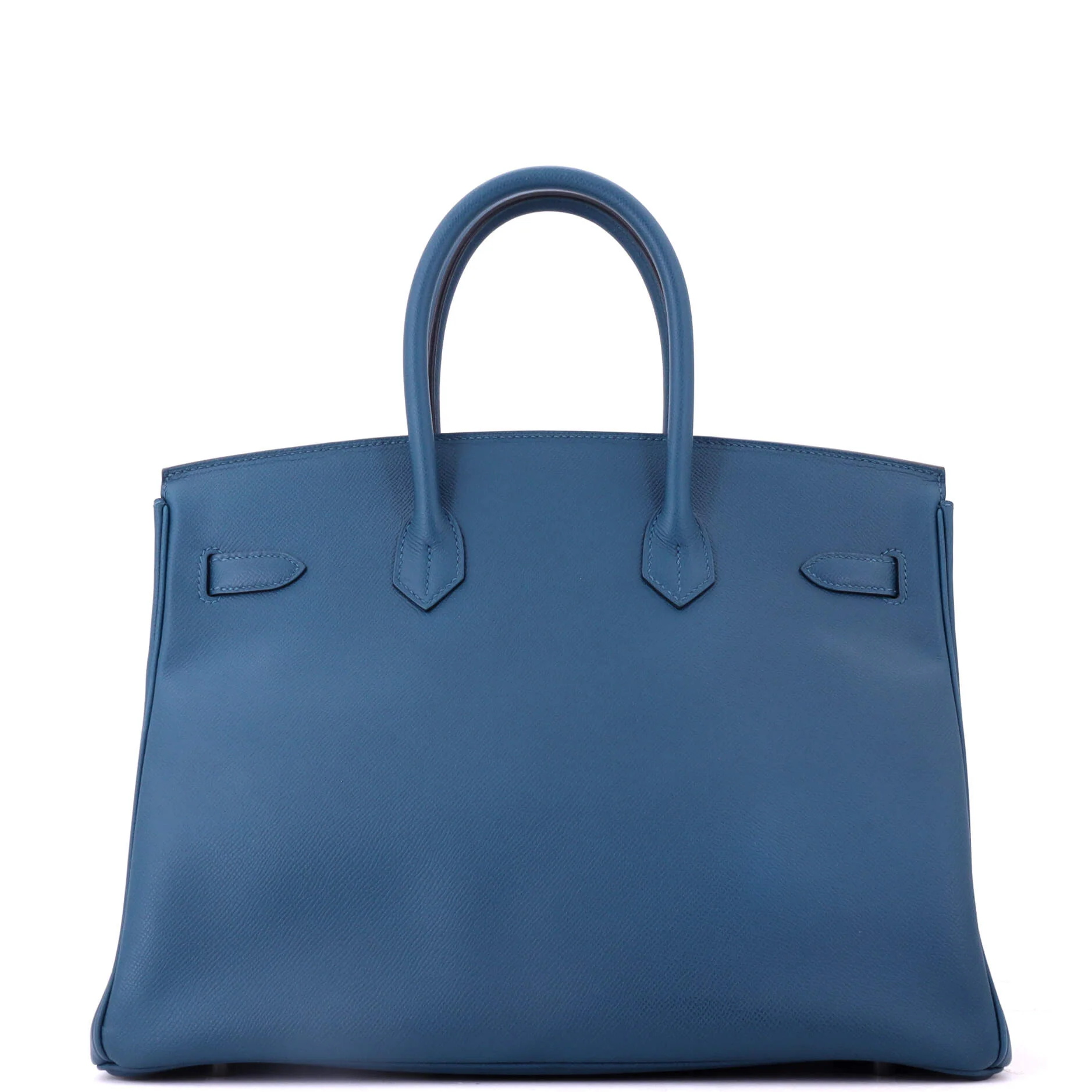 Birkin Handbag Bleu Tempete Epsom with Palladium Hardware 35 - Image 4