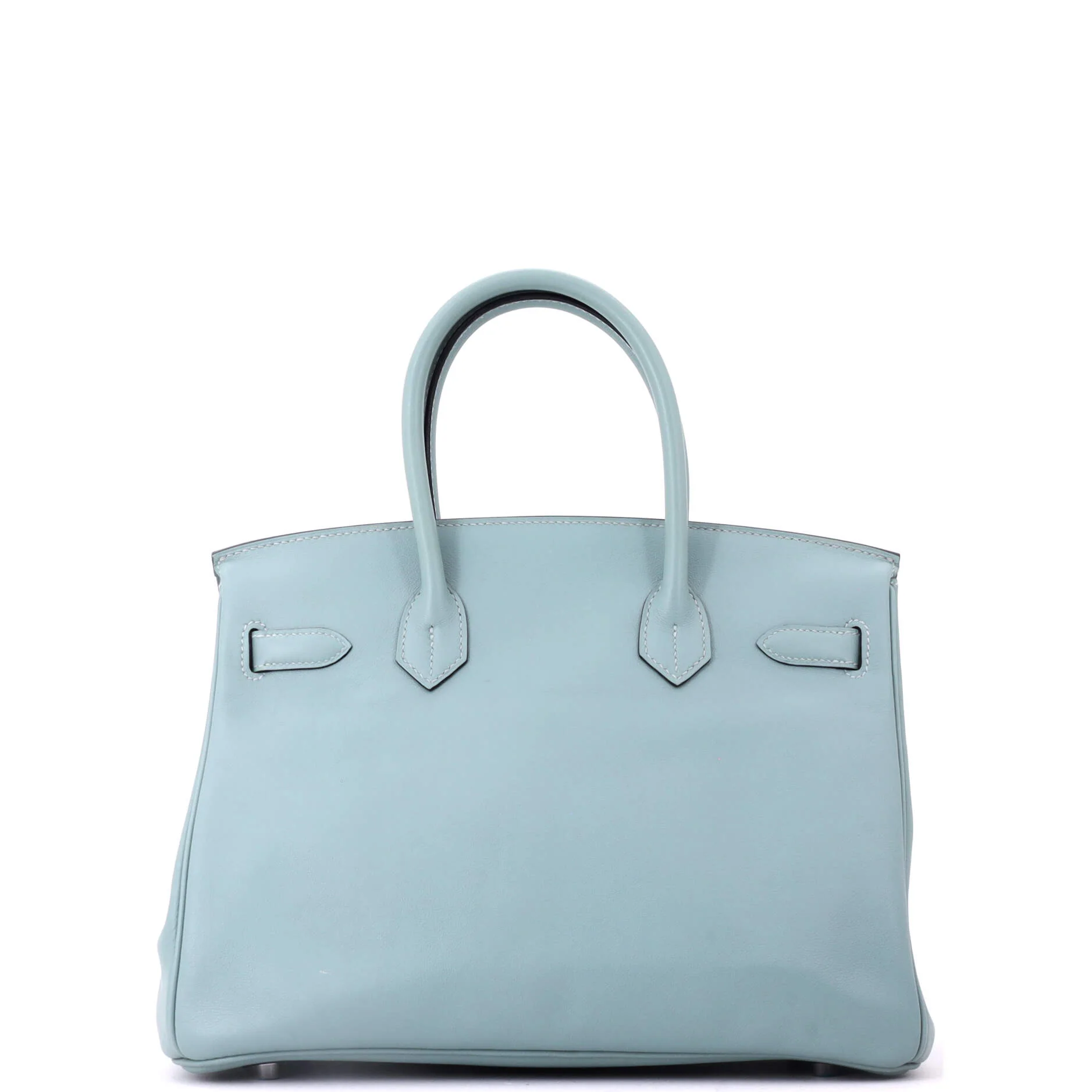 Birkin Handbag Ciel Swift with Palladium Hardware 30 - Image 4