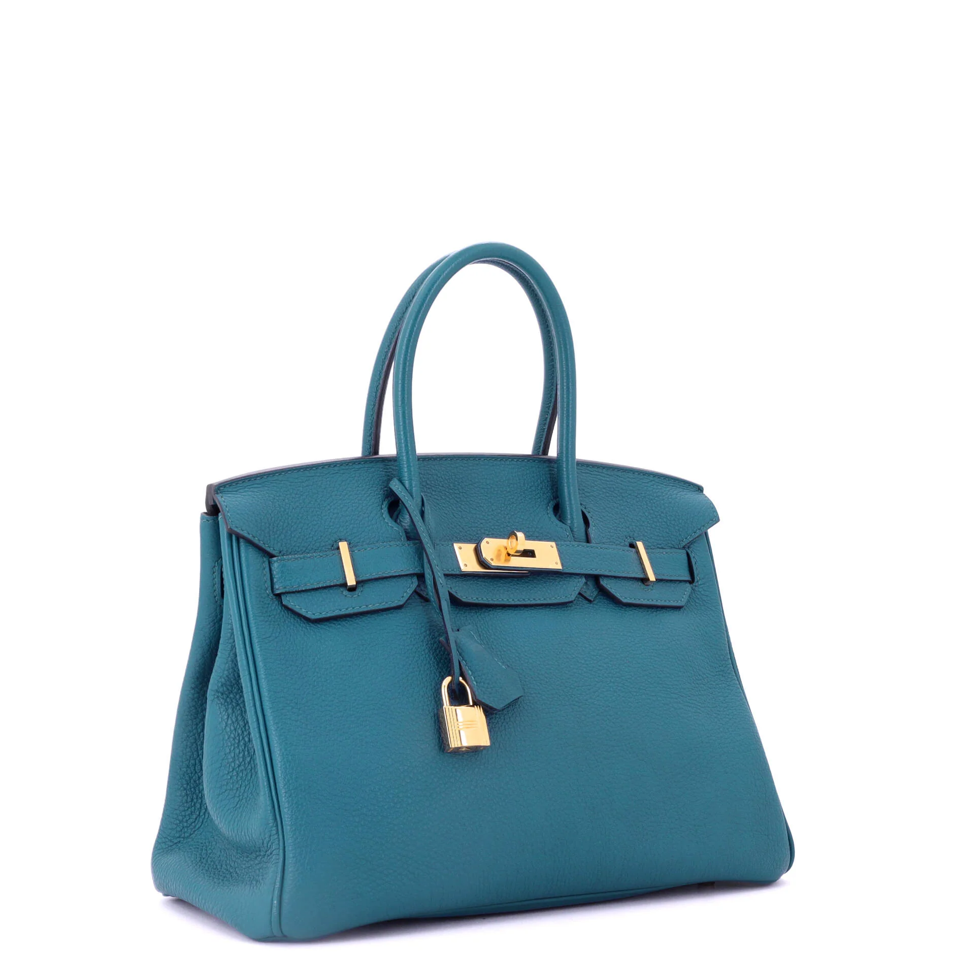 Birkin Handbag Bleu Izmir Togo with Gold Hardware 30 - Image 3