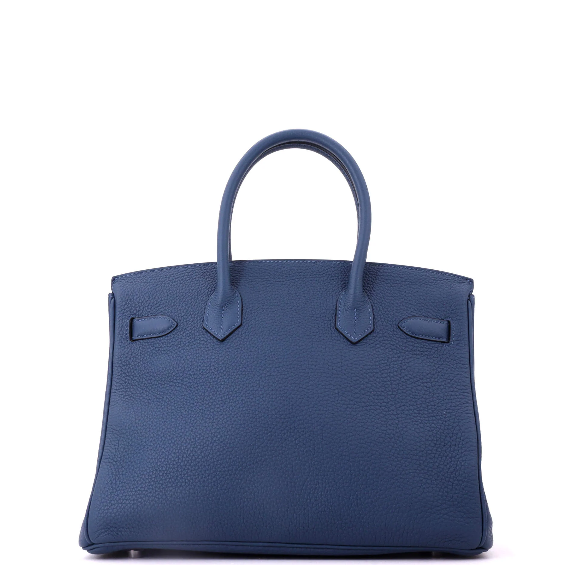 Birkin Handbag Deep Blue Togo with Palladium Hardware 30 - Image 4