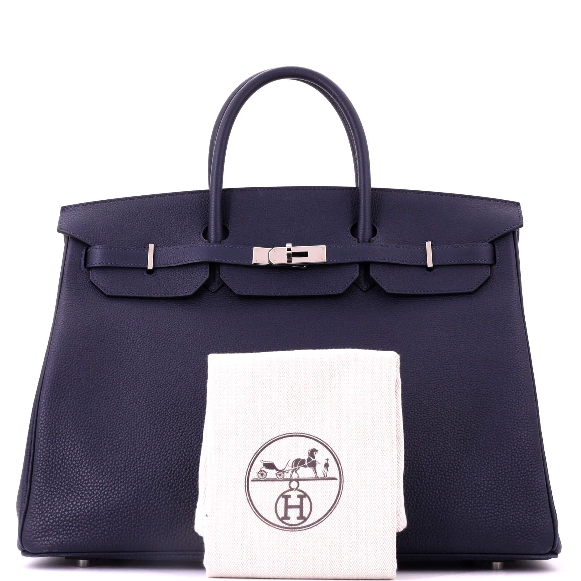 Birkin Handbag Bleu Nuit Togo with Palladium Hardware 40 - Image 2