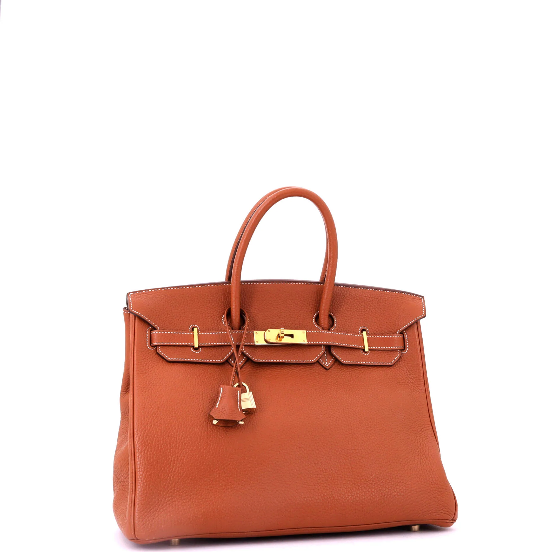 Birkin Handbag Etrusque Clemence with Gold Hardware 35 - Image 3