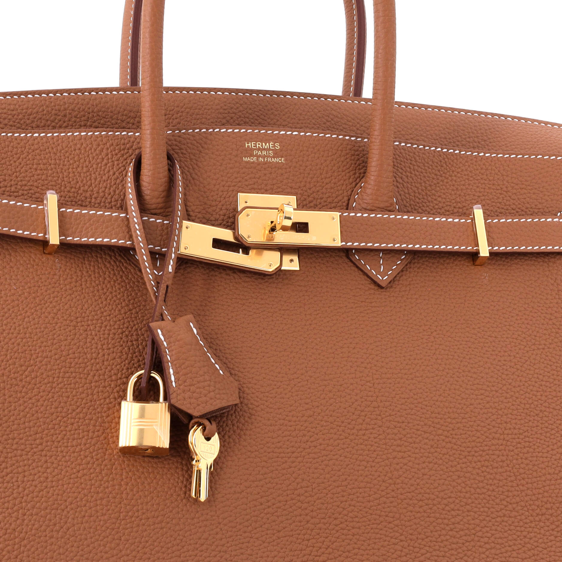 Birkin Handbag Gold Togo with Gold Hardware 35 - Image 6