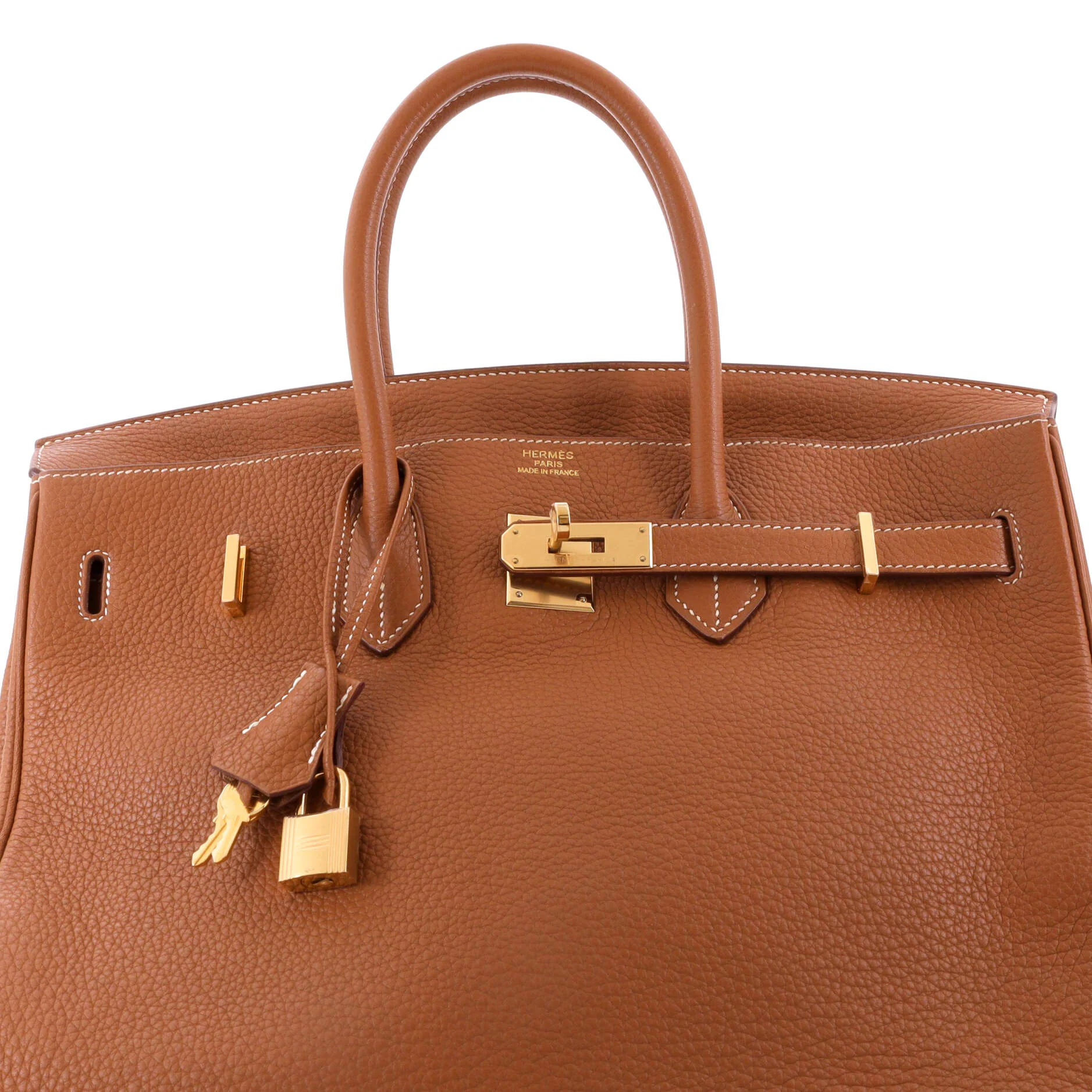 Birkin Handbag Gold Togo with Gold Hardware 35 - Image 6
