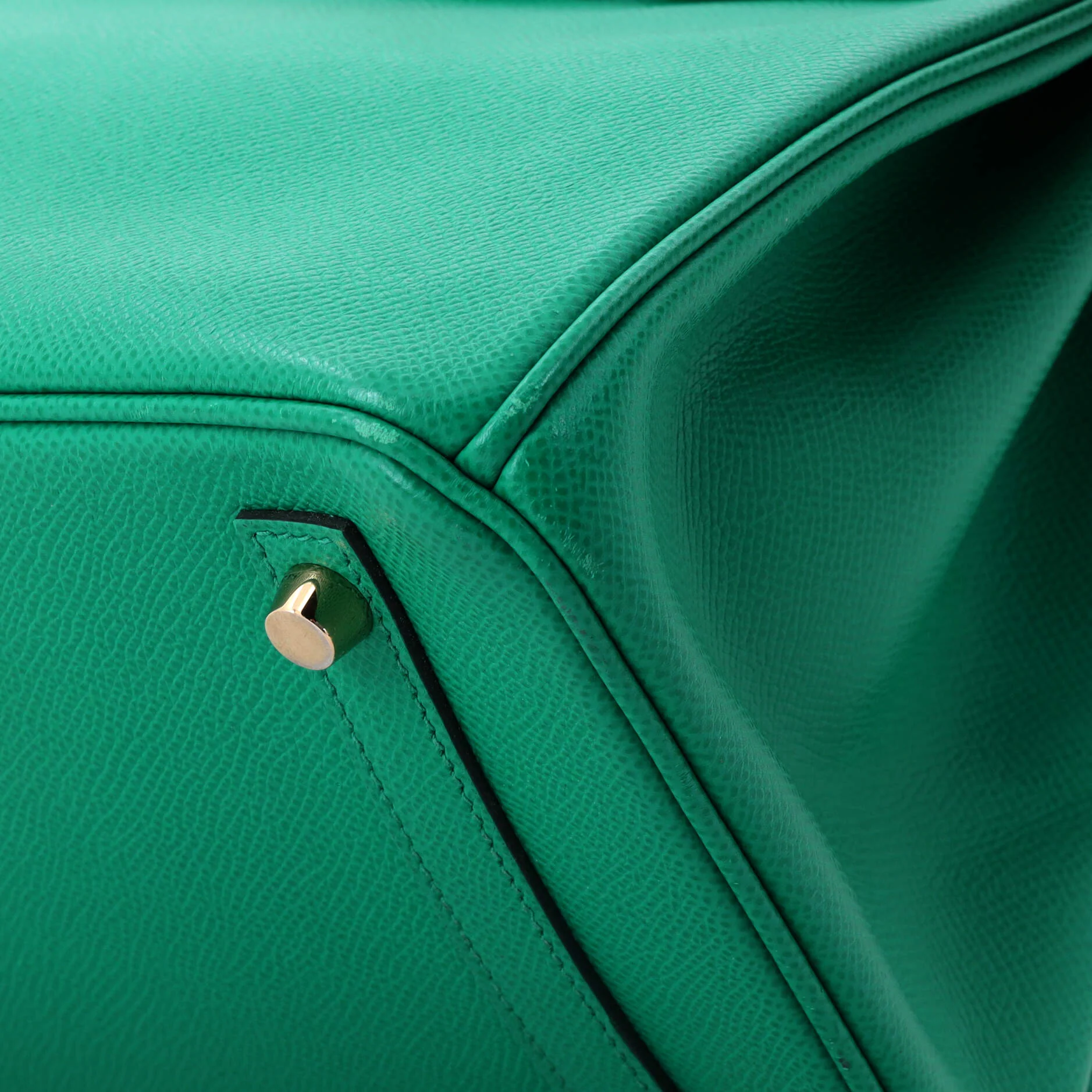 Birkin Handbag Vert Jade Epsom with Gold Hardware 30 - Image 7