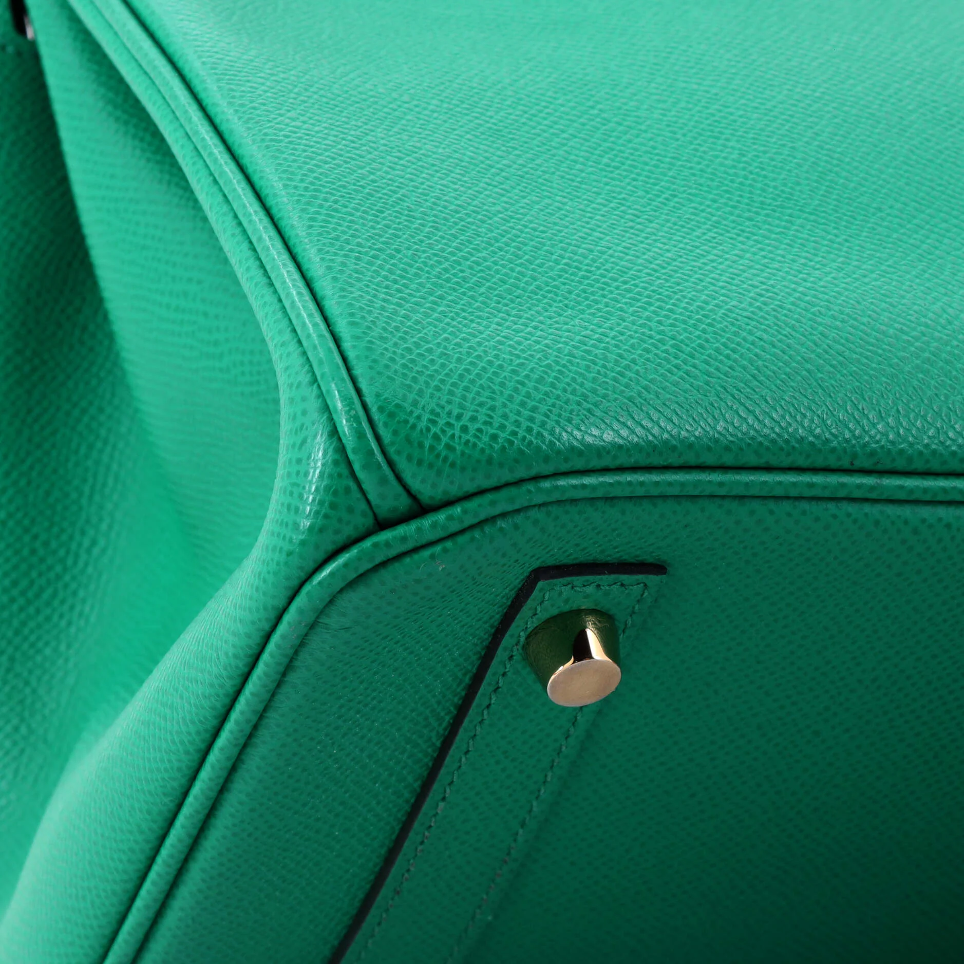 Birkin Handbag Vert Jade Epsom with Gold Hardware 30 - Image 8