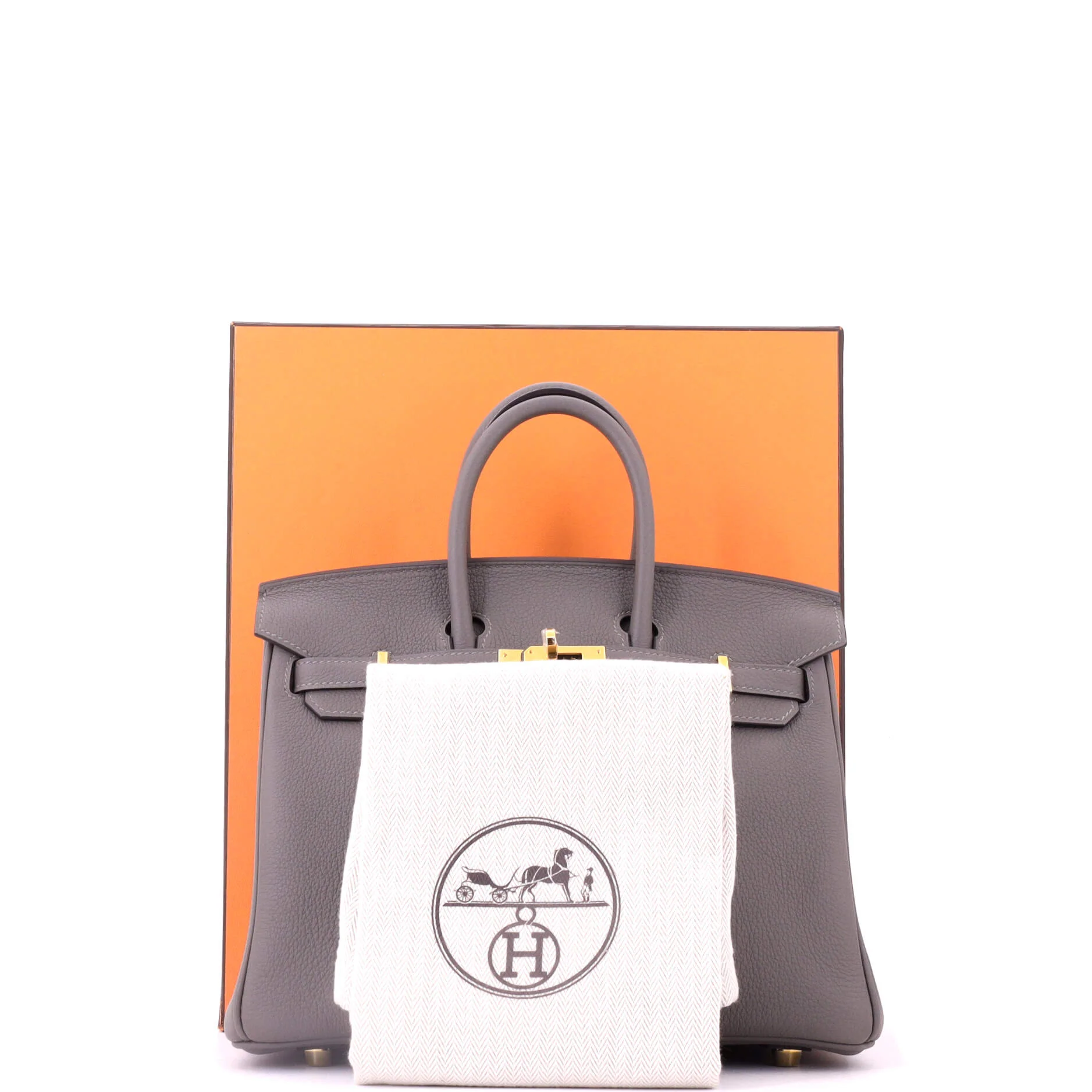 Birkin Handbag Grey Togo with Gold Hardware 25 - Image 2