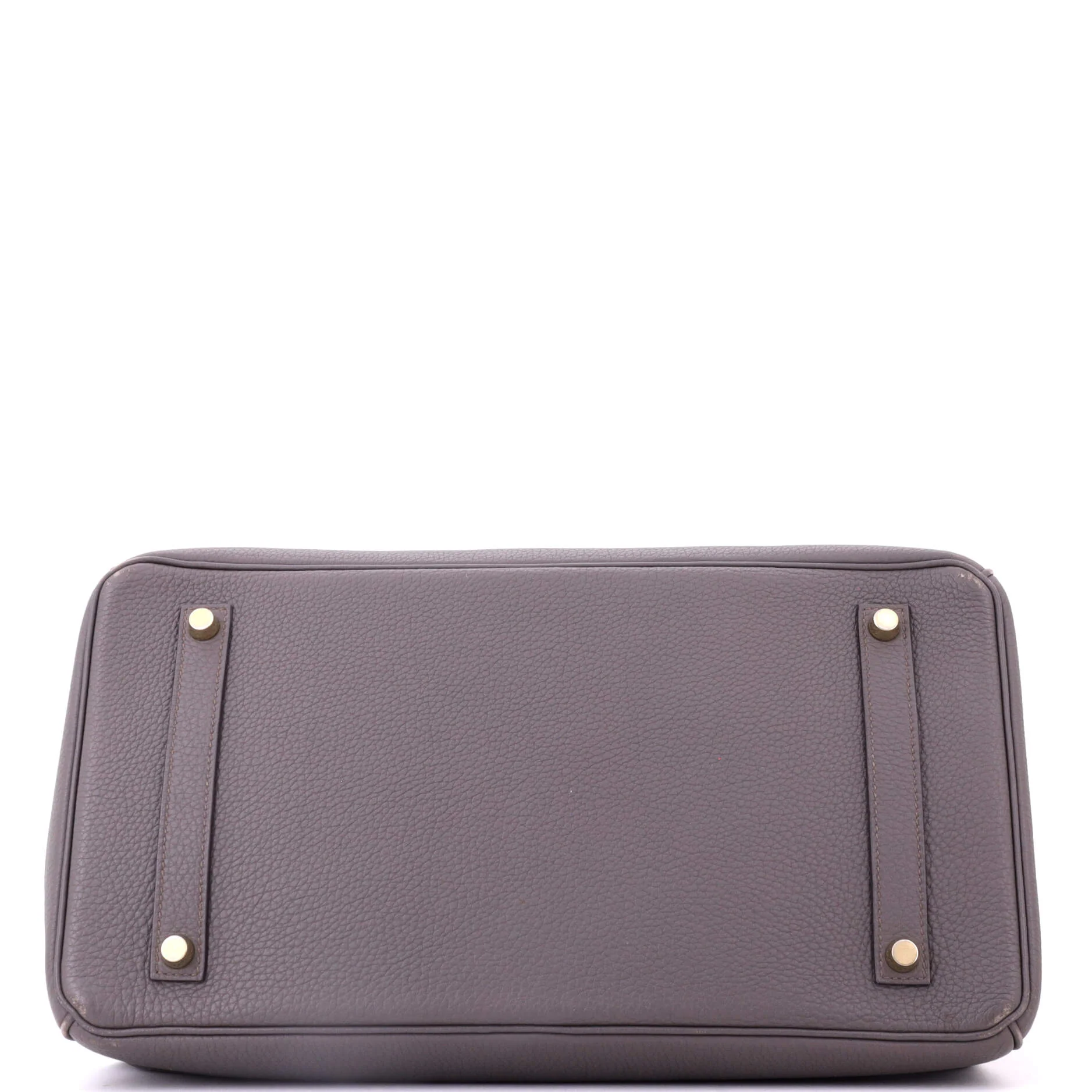 Birkin Handbag Grey Togo with Gold Hardware 35 - Image 4