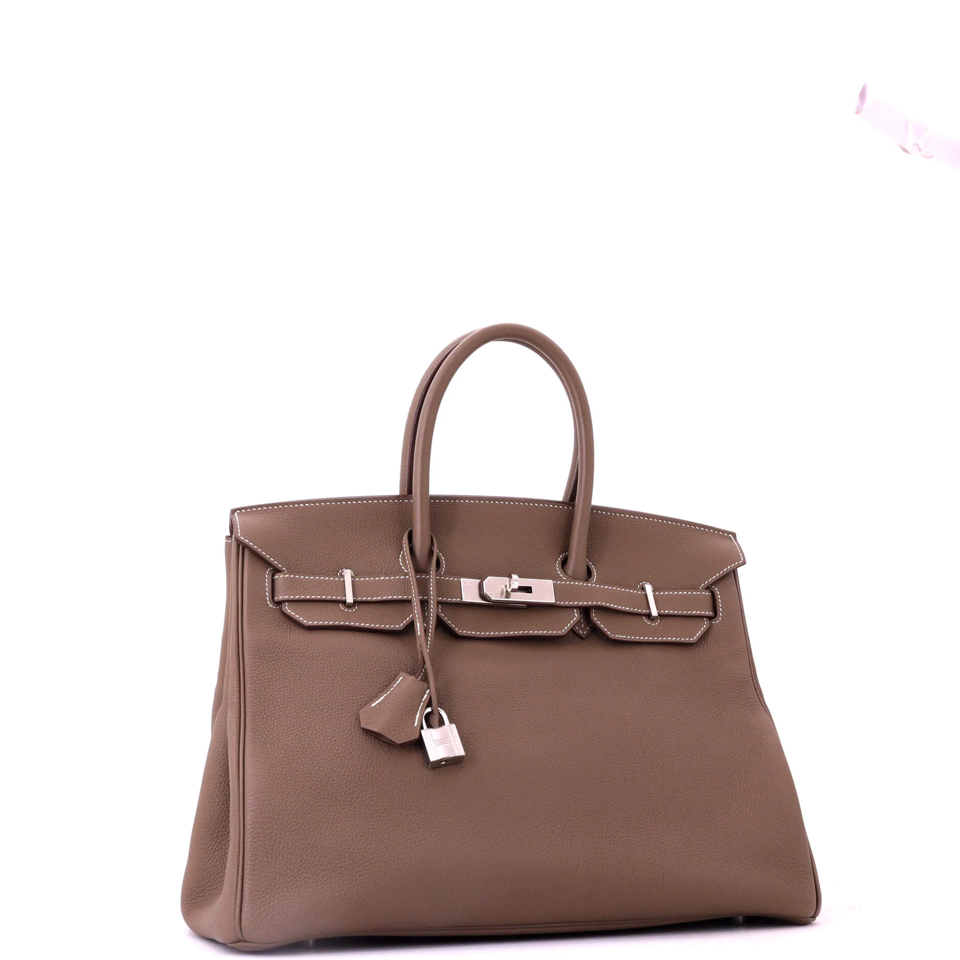 Birkin Handbag Grey Togo with Palladium Hardware 35 - Image 3