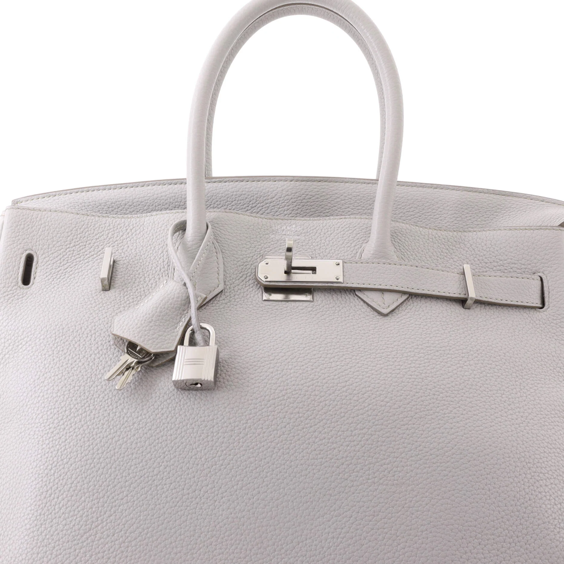 Birkin Handbag Grey Togo with Palladium Hardware 35 - Image 5