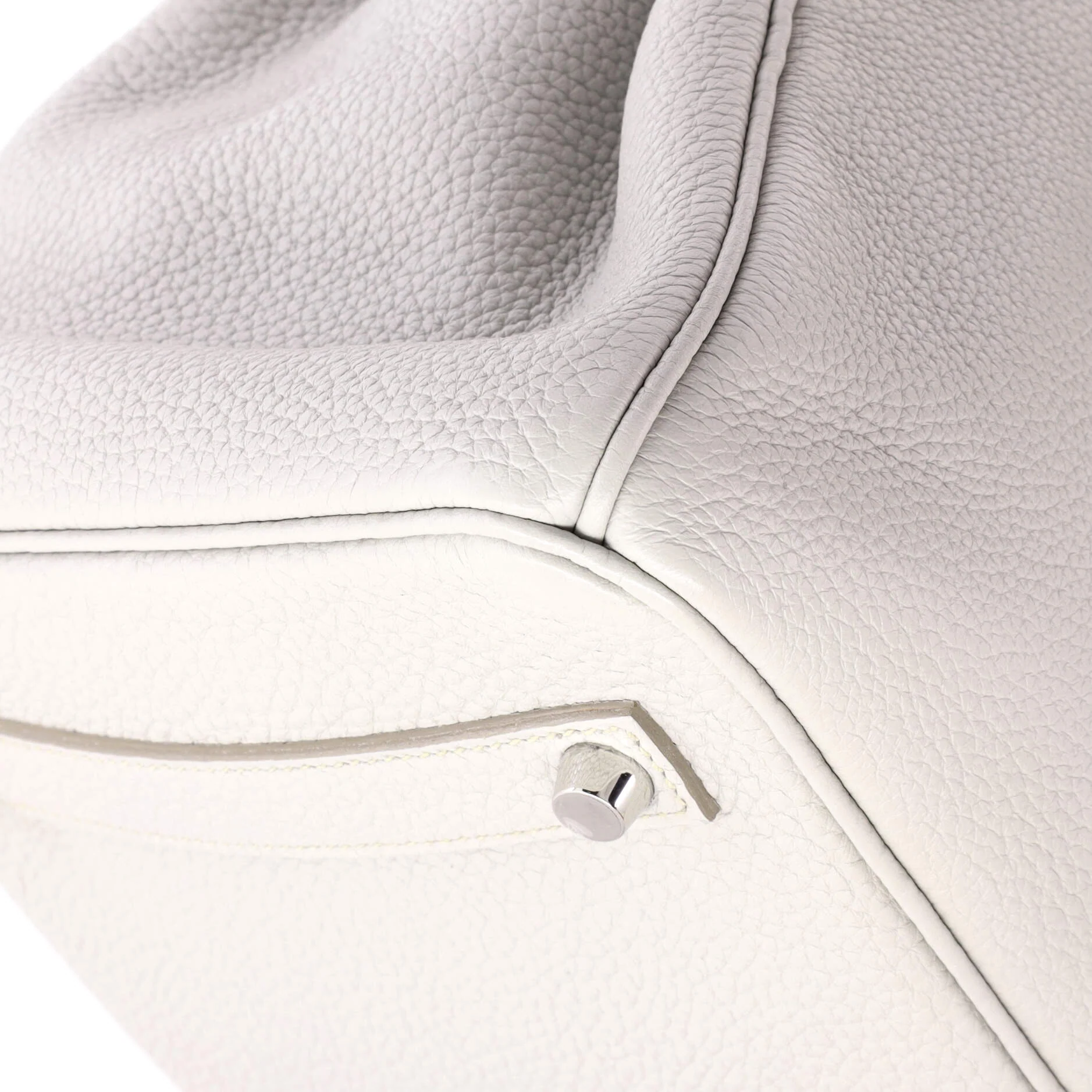 Birkin Handbag Grey Togo with Palladium Hardware 35 - Image 7