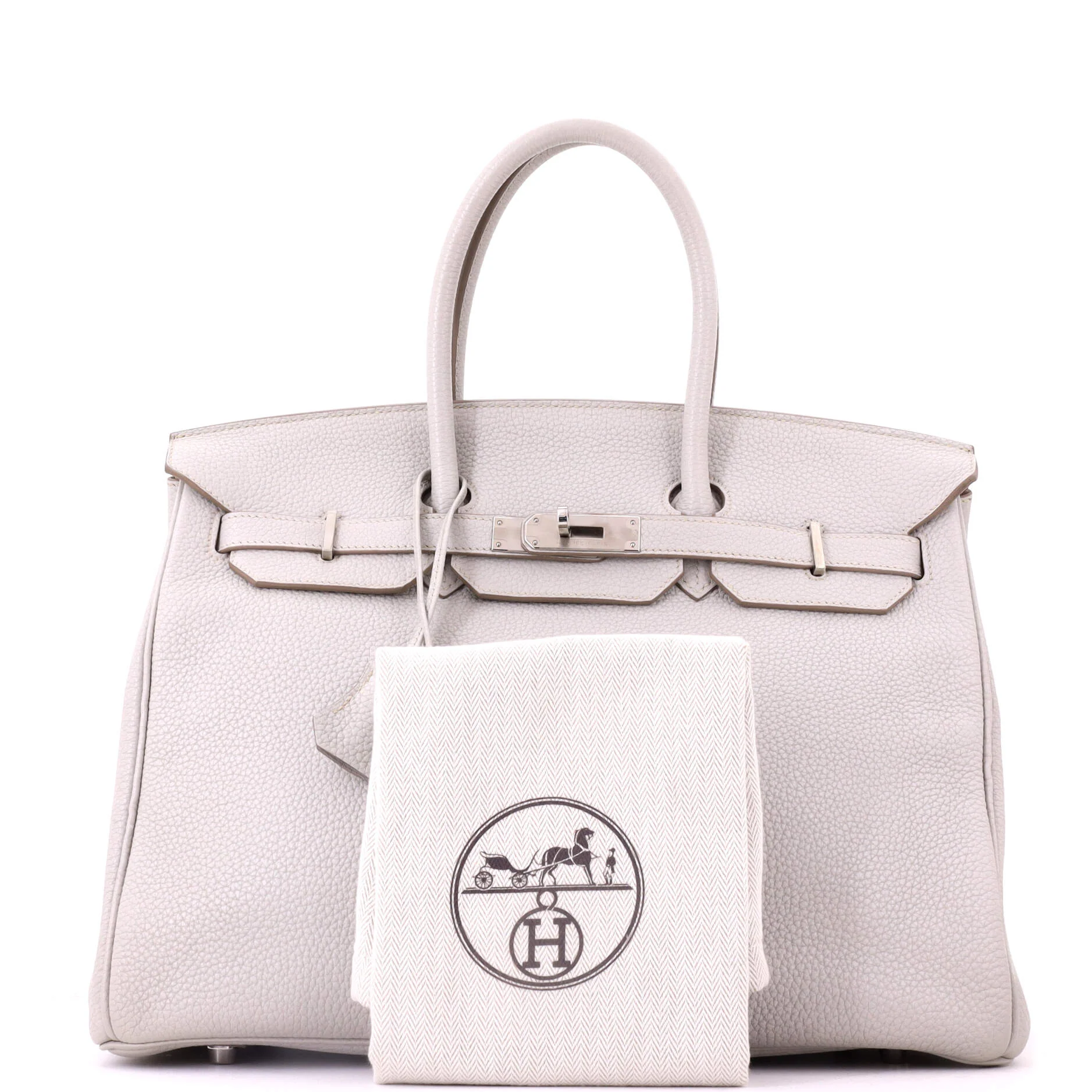 Birkin Handbag Grey Togo with Palladium Hardware 35 - Image 2