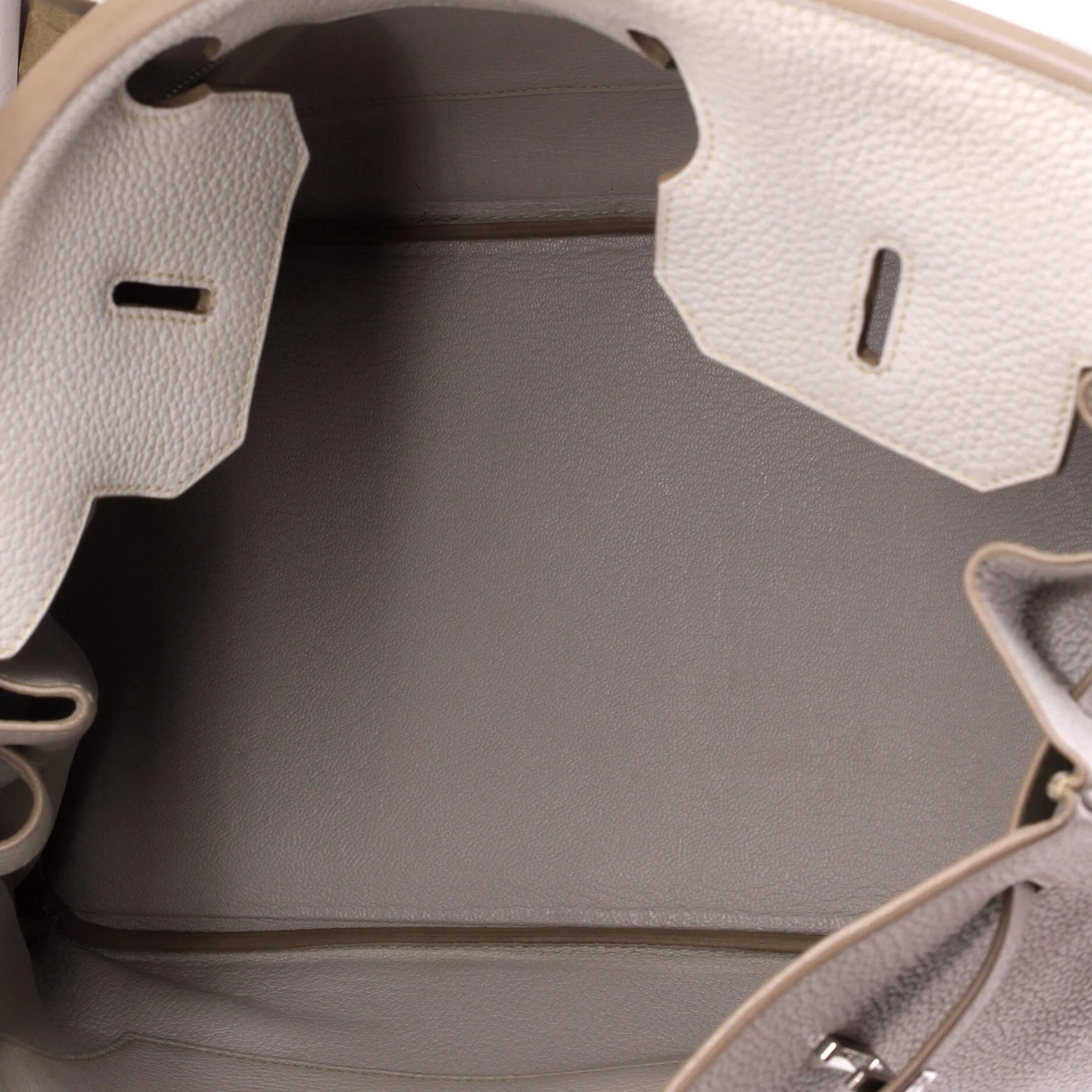 Birkin Handbag Grey Togo with Palladium Hardware 35 - Image 6
