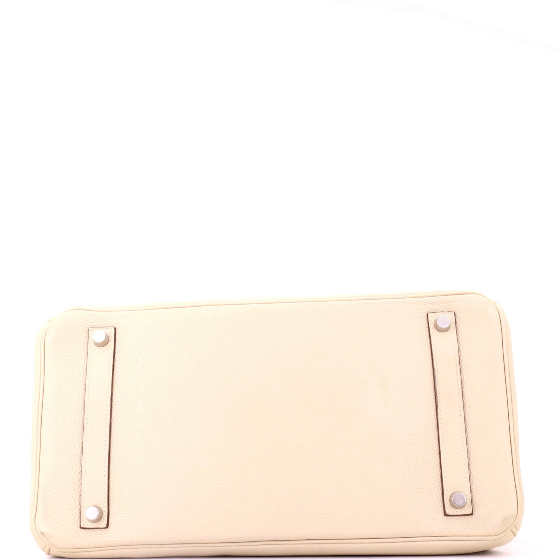 Birkin Handbag Light Clemence with Palladium Hardware 35 - Image 5