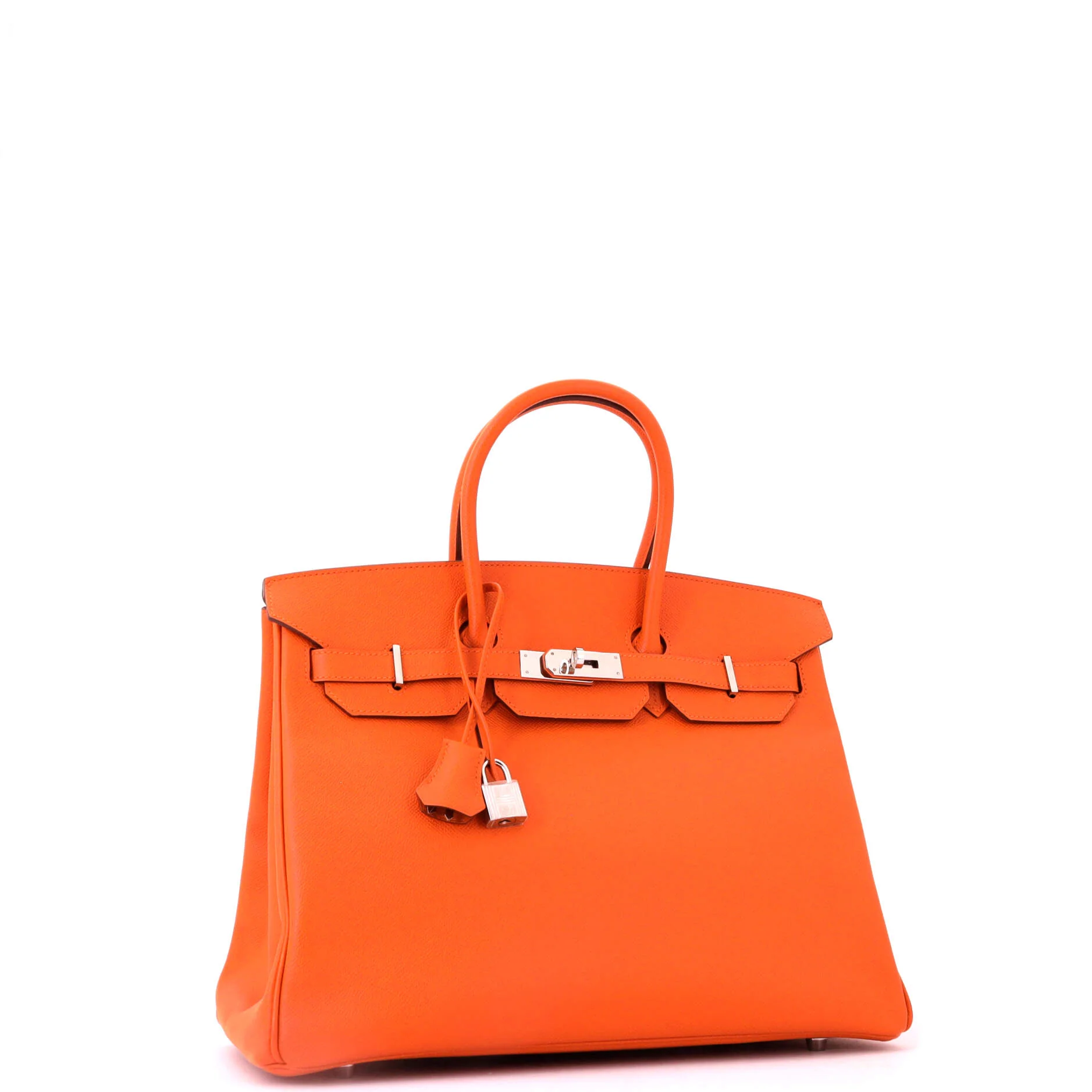 Birkin Handbag Orange H Epsom with Palladium Hardware 35 - Image 3