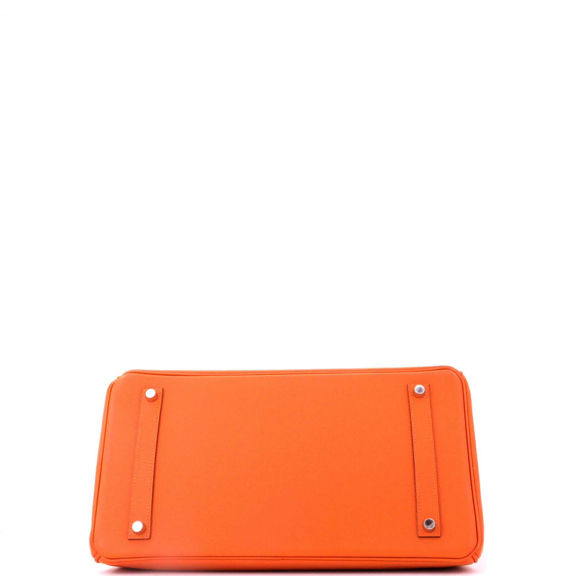 Birkin Handbag Orange H Epsom with Palladium Hardware 35 - Image 5