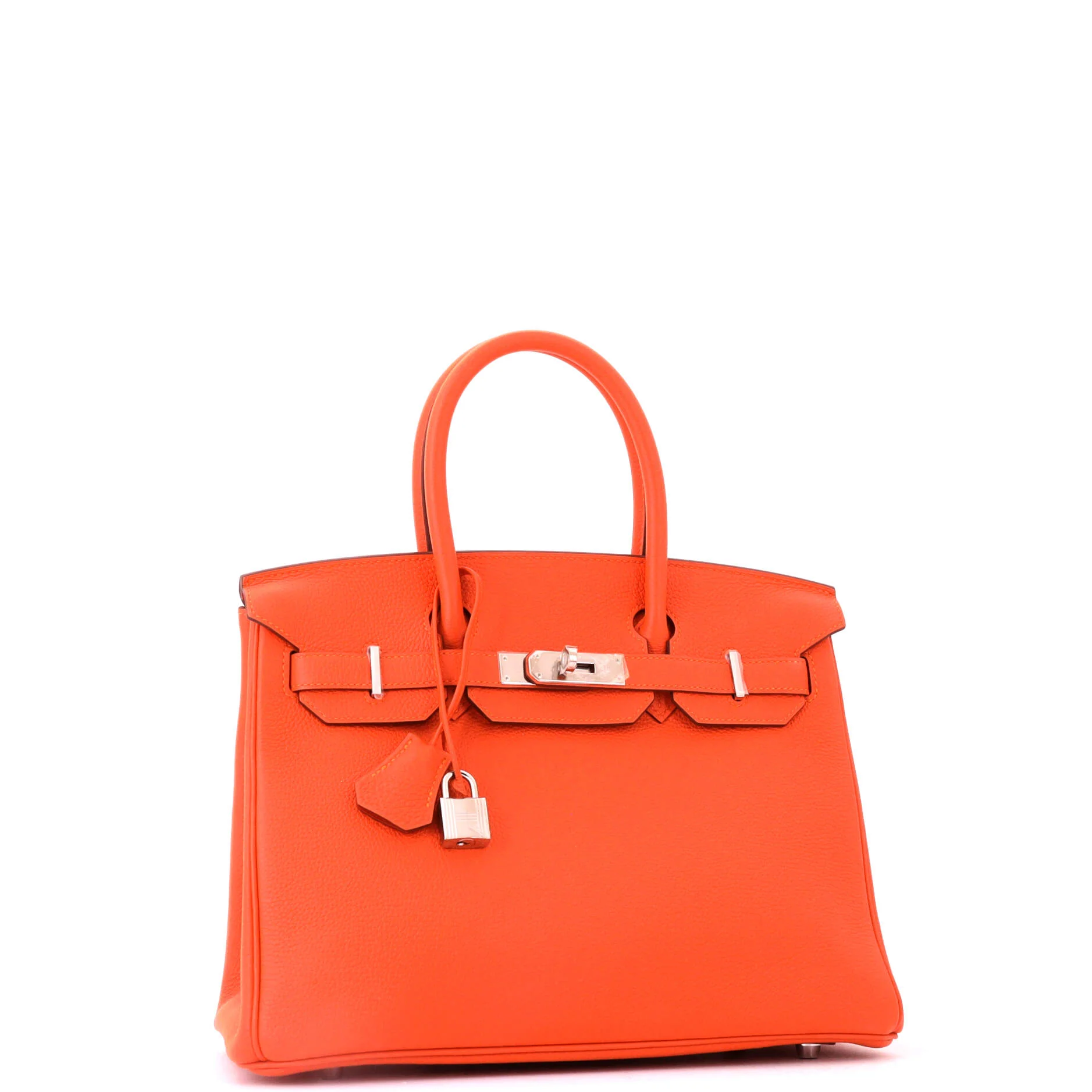 Birkin Handbag Feu Togo with Palladium Hardware 30 - Image 3