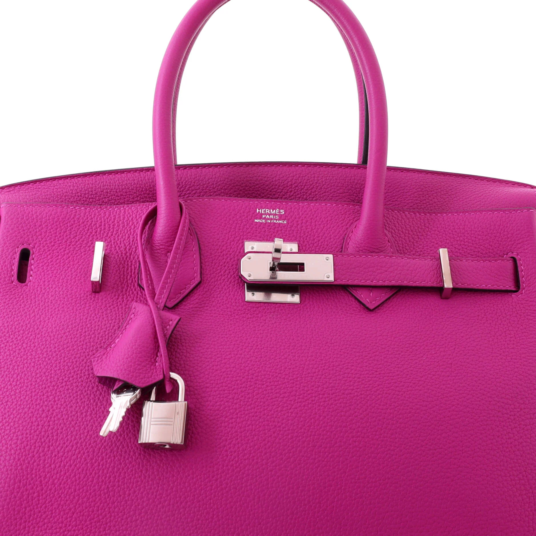Birkin Handbag Rose Pourpre Togo with Palladium Hardware 30 - Image 5