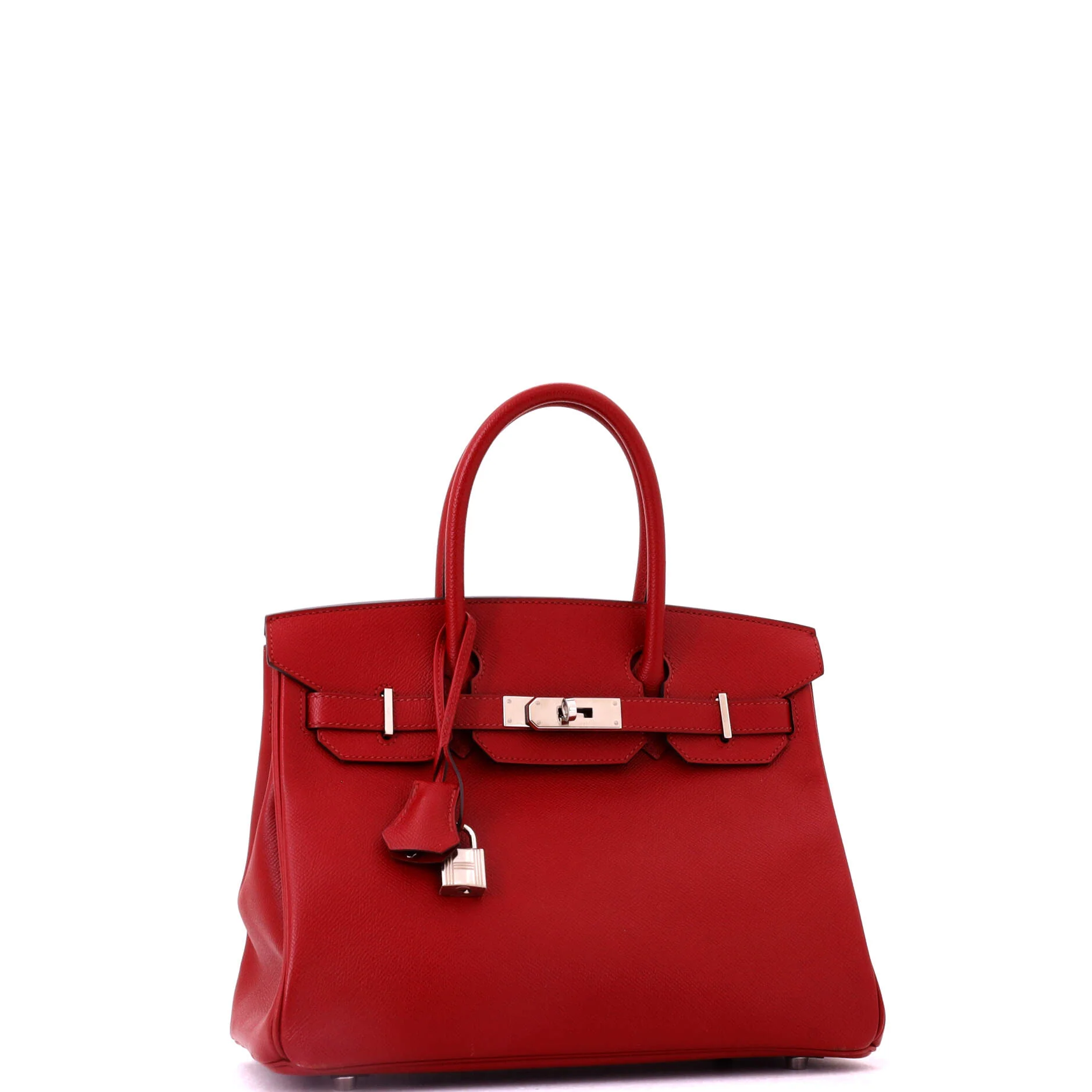Birkin Handbag Rouge Grenat Epsom with Palladium Hardware 30 - Image 3