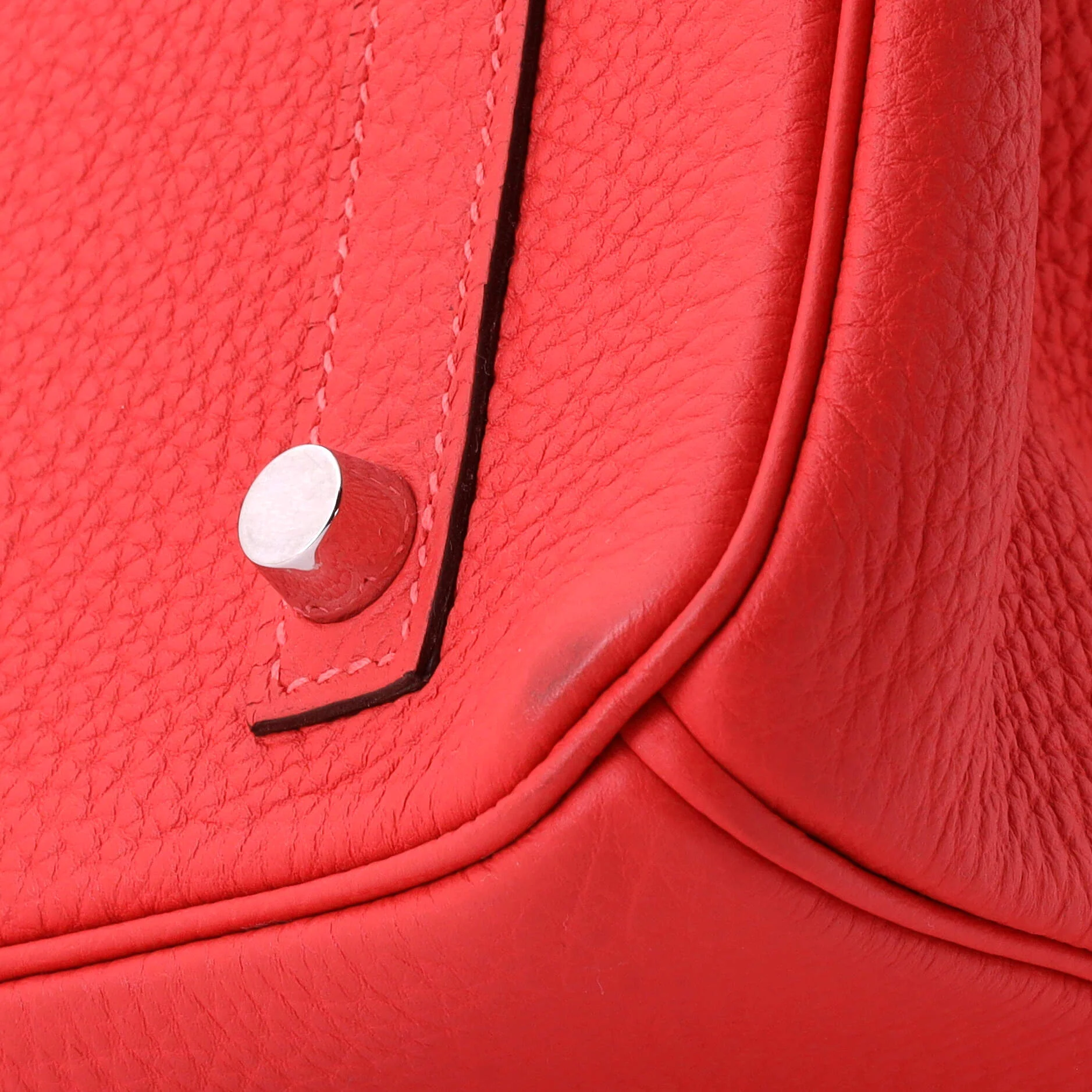 Birkin Handbag Rouge Pivoine Togo with Palladium Hardware 30 - Image 7