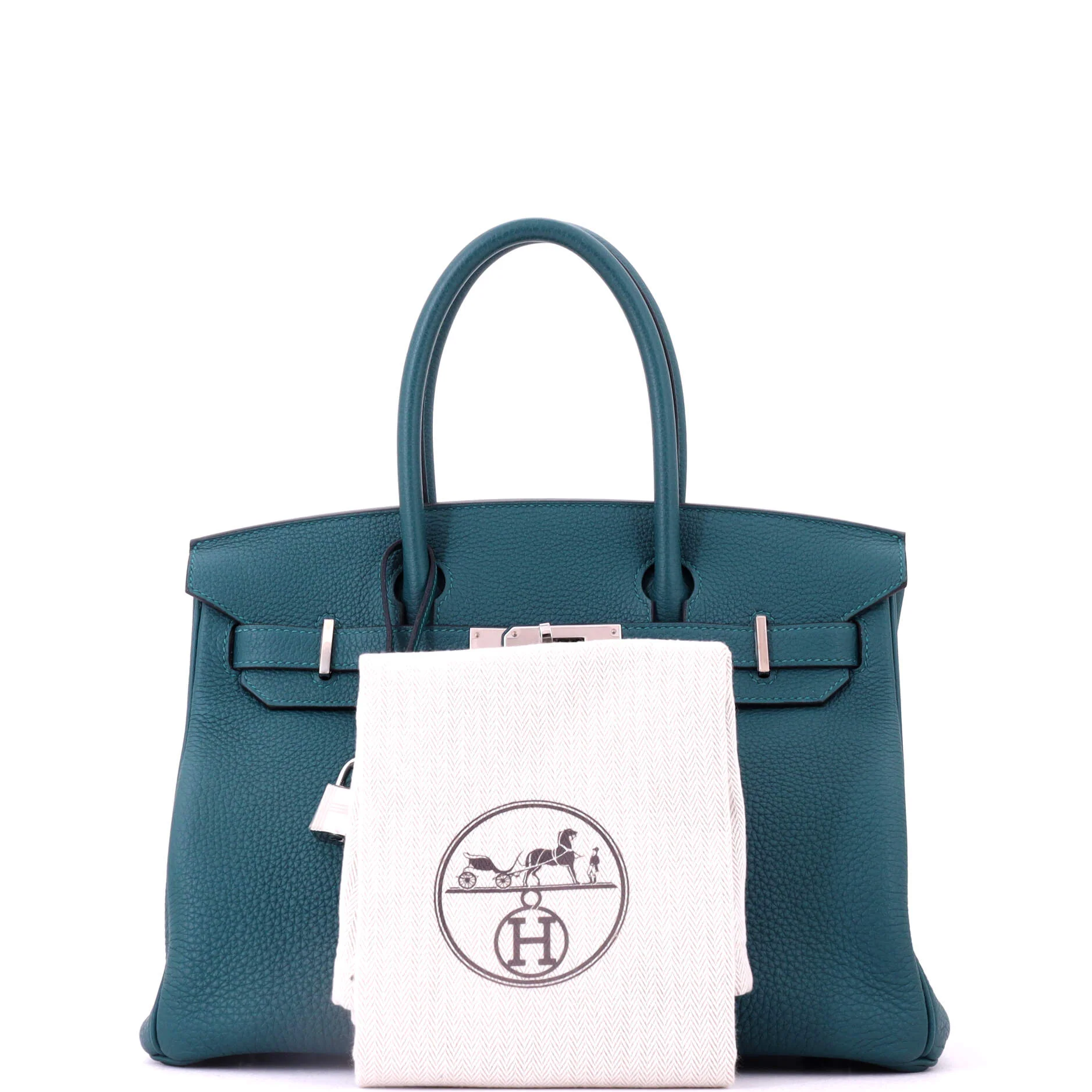 Birkin Handbag Verso Togo with Palladium Hardware 30 - Image 2