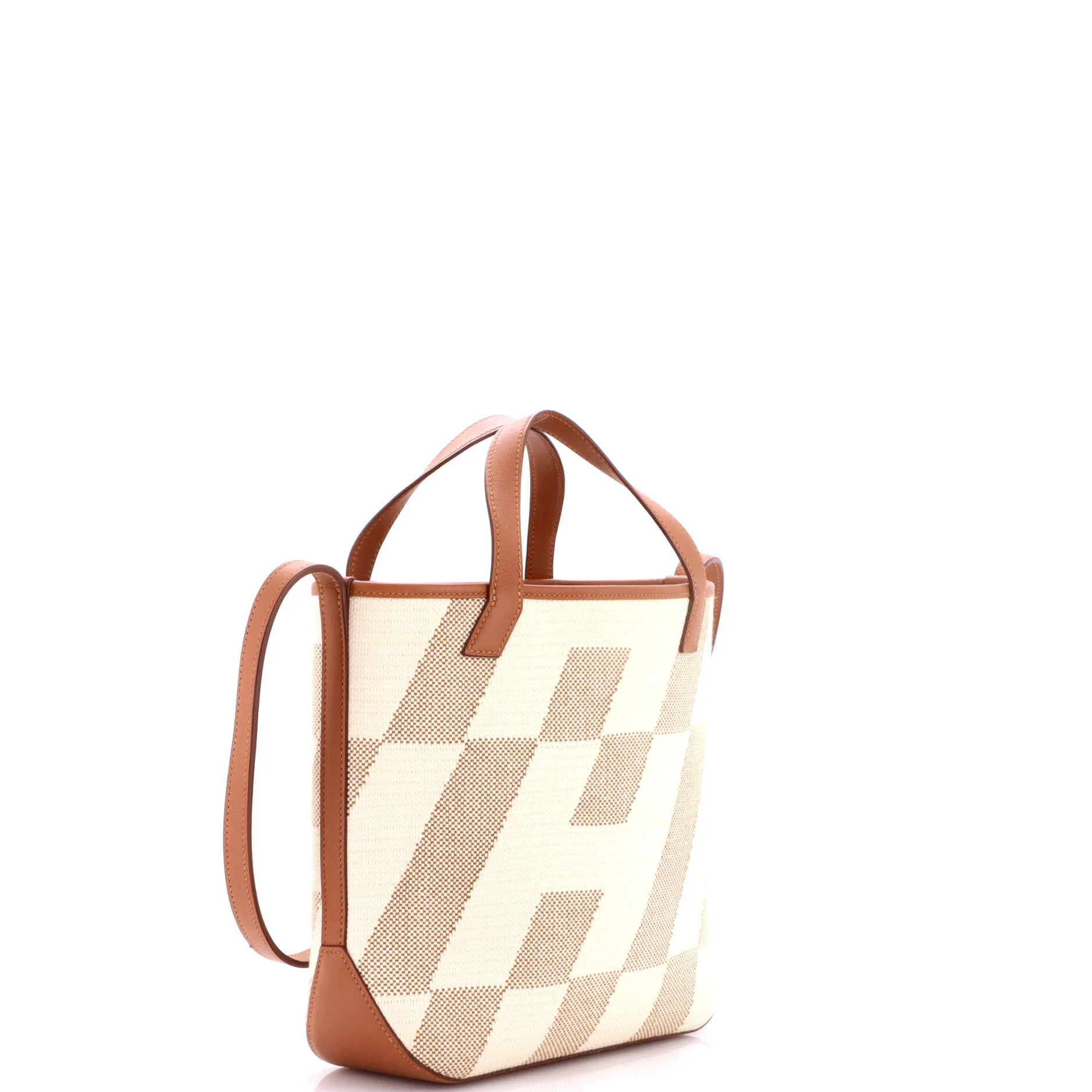 Cabas H en Biais Tote Canvas with Leather 27 - Image 2