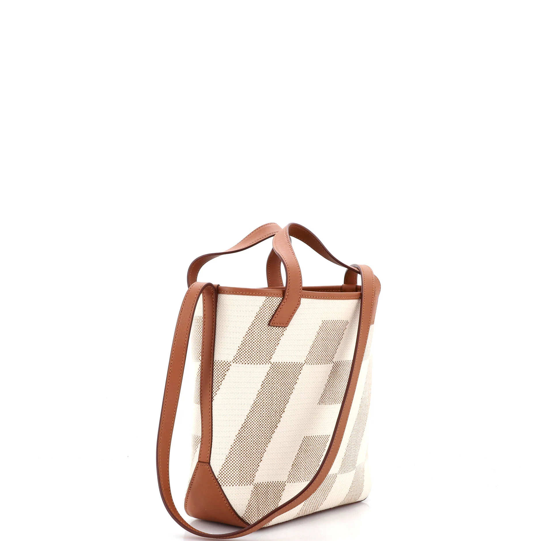 Cabas H en Biais Tote Canvas with Leather 27 - Image 2