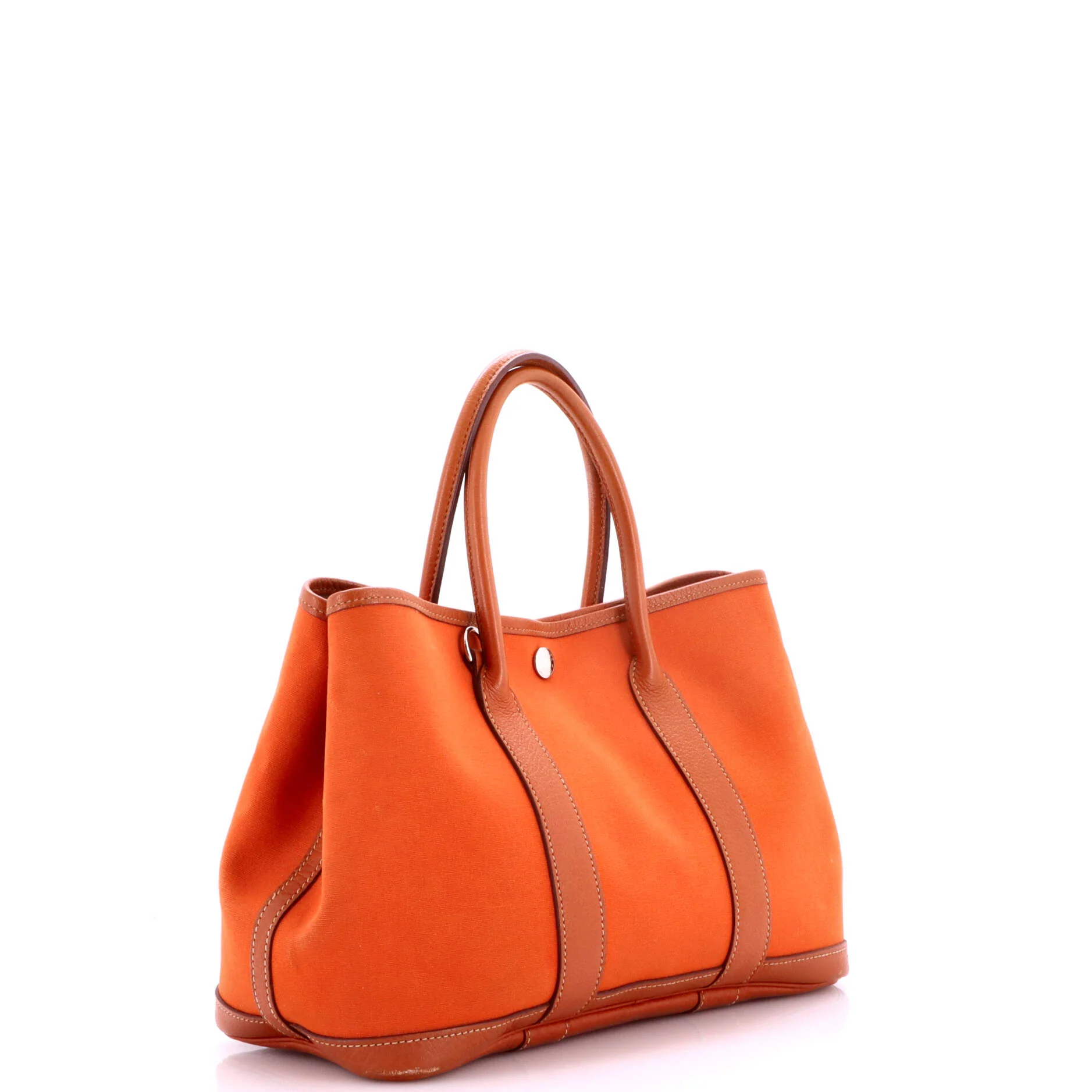 Garden Party Tote Toile and Leather 30 - Image 2