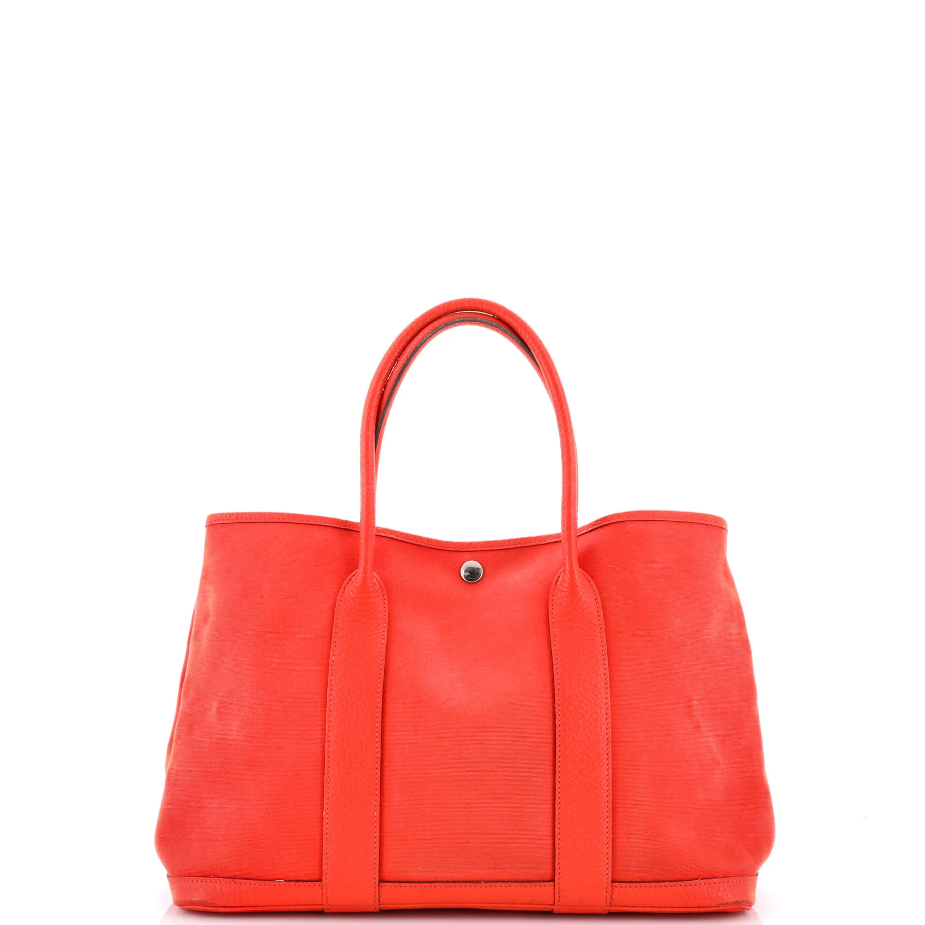Garden Party Tote Toile and Leather 36 - Image 3